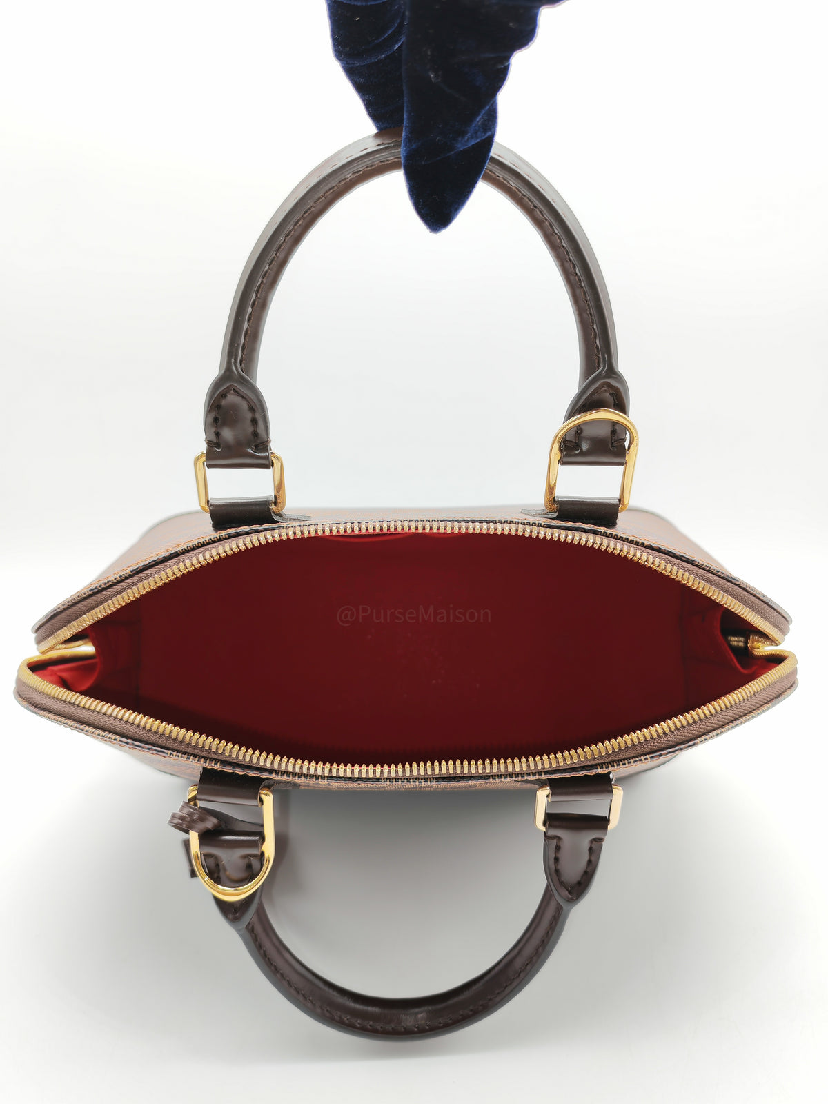 Louis Vuitton Alma PM in Damier Ebene Canvas and Gold Hardware (Datecode: AR2260) | Purse Maison Luxury Bags Shop