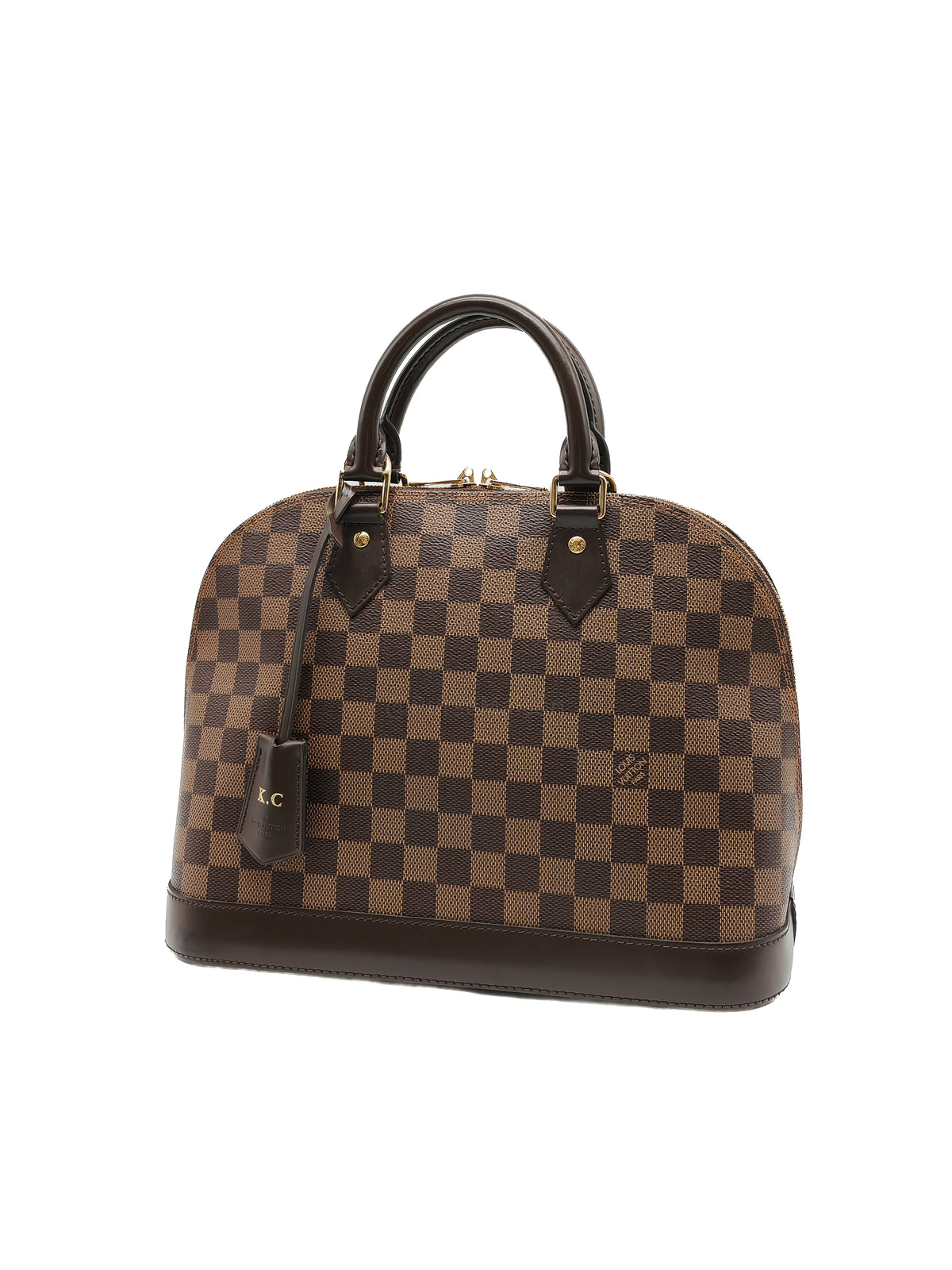 Louis Vuitton Alma PM in Damier Ebene Canvas and Gold Hardware (Datecode: AR2260) | Purse Maison Luxury Bags Shop
