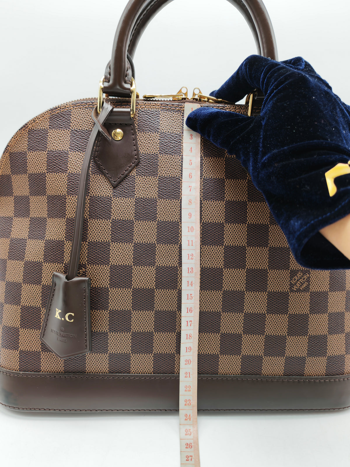 Louis Vuitton Alma PM in Damier Ebene Canvas and Gold Hardware (Datecode: AR2260) | Purse Maison Luxury Bags Shop