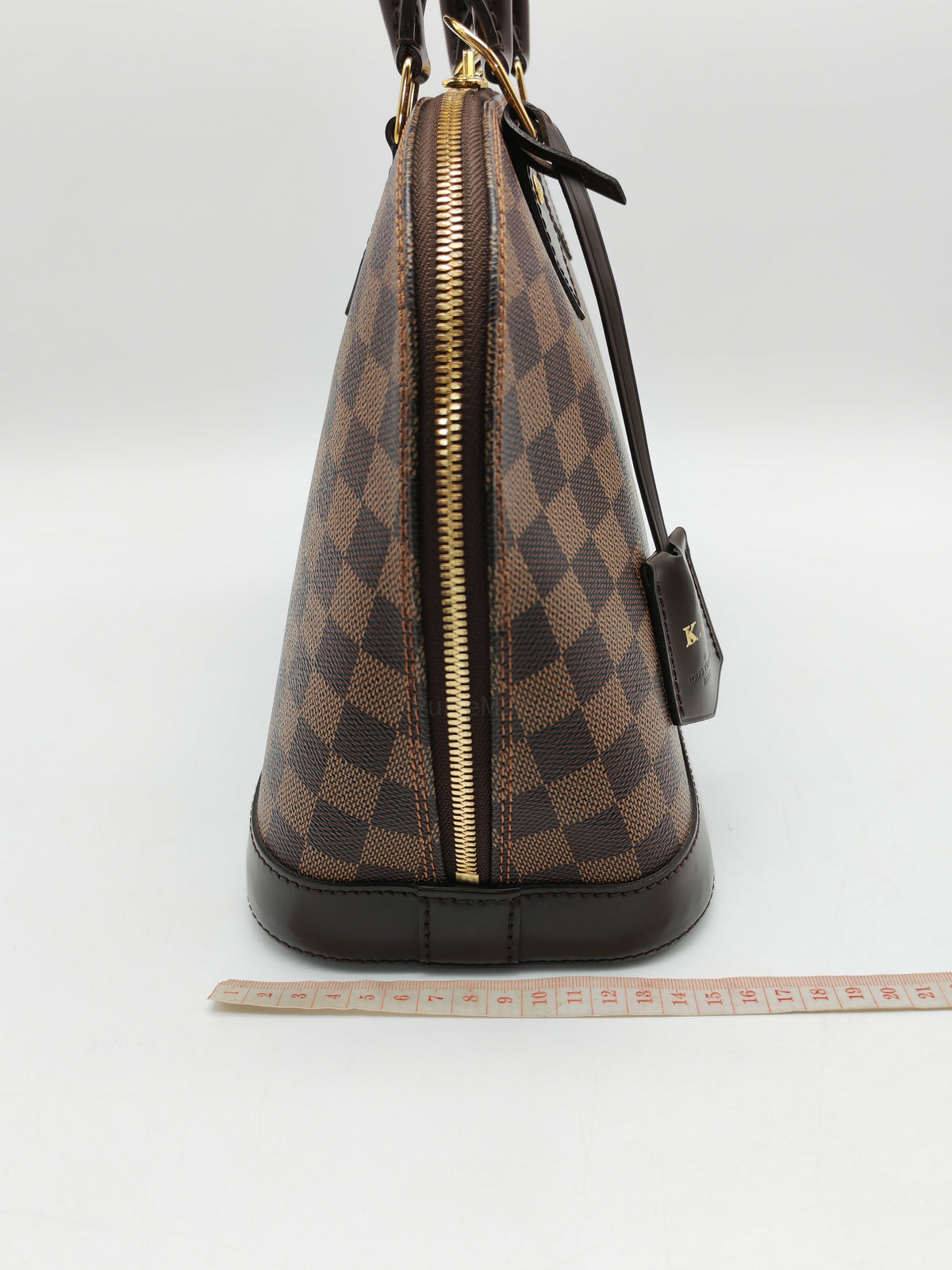 Louis Vuitton Alma PM in Damier Ebene Canvas and Gold Hardware (Datecode: AR2260) | Purse Maison Luxury Bags Shop