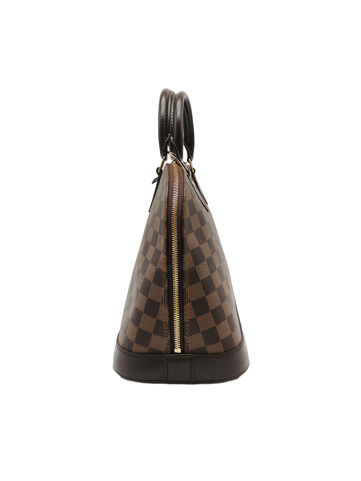 Louis Vuitton Alma PM in Damier Ebene Canvas and Gold Hardware (Datecode: AR2260) | Purse Maison Luxury Bags Shop