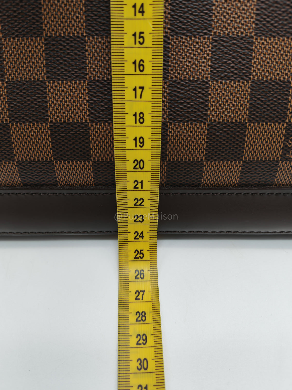 Louis Vuitton Alma PM in Damier Ebene Canvas and Gold Hardware (Datecode: FL0025) | Purse Maison Luxury Bags Shop