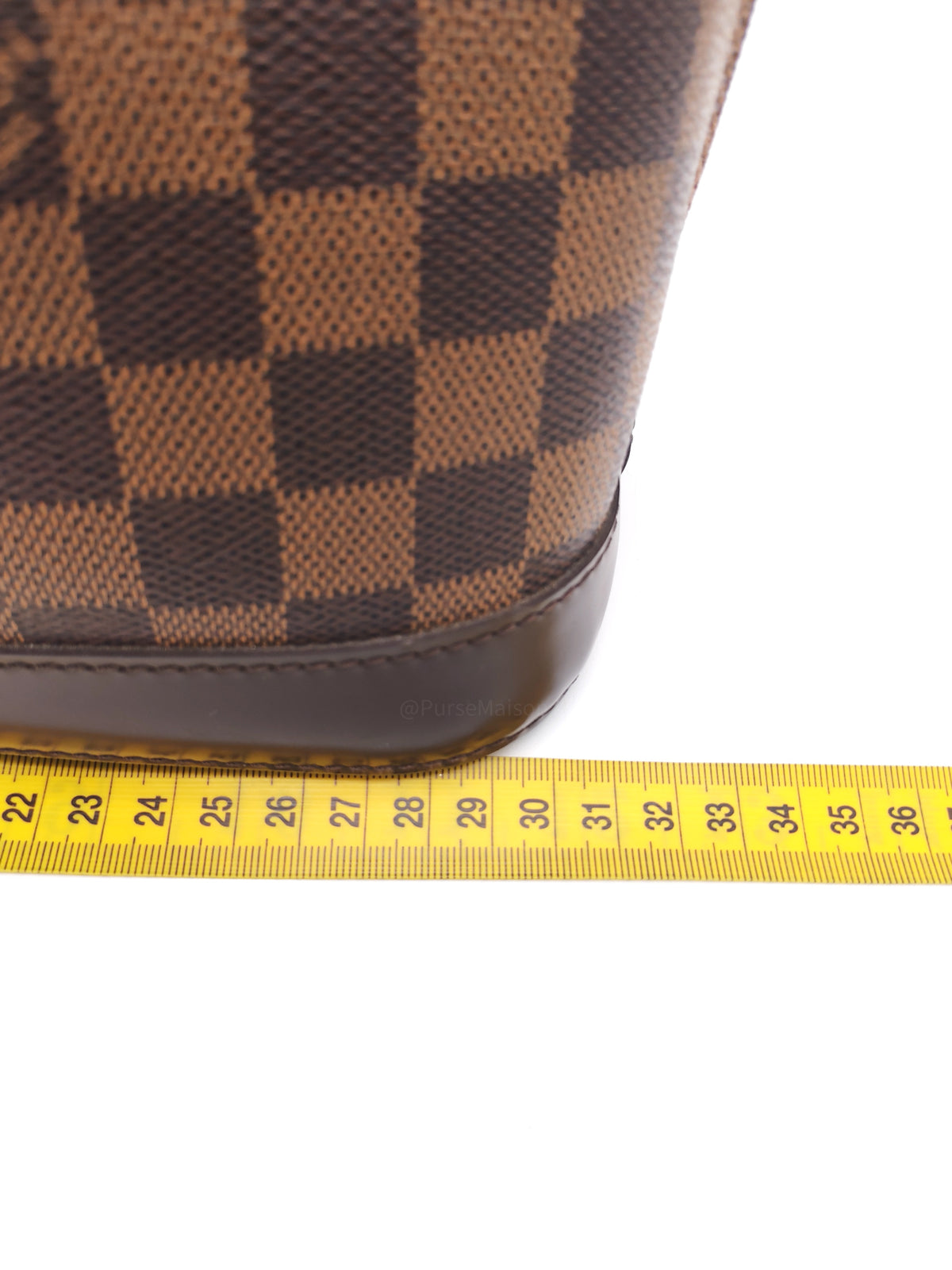 Louis Vuitton Alma PM in Damier Ebene Canvas and Gold Hardware (Datecode: FL3170) | Purse Maison Luxury Bags Shop