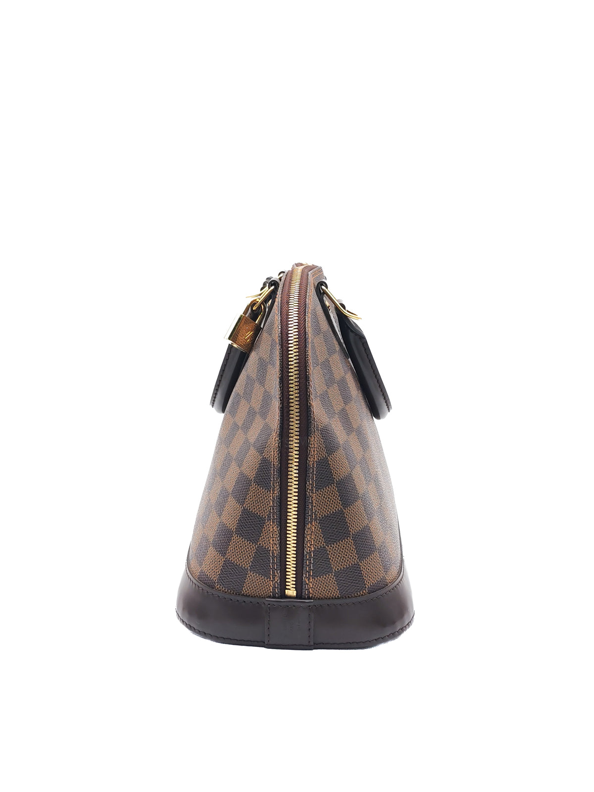 Louis Vuitton Alma PM in Damier Ebene Canvas and Gold Hardware (Datecode: FL3170) | Purse Maison Luxury Bags Shop