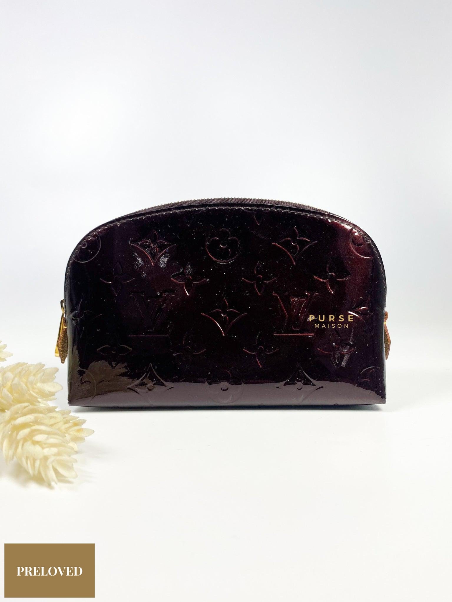 Louis Vuitton Amarante Cosmetic Pouch PM (Date Code: CA1141)