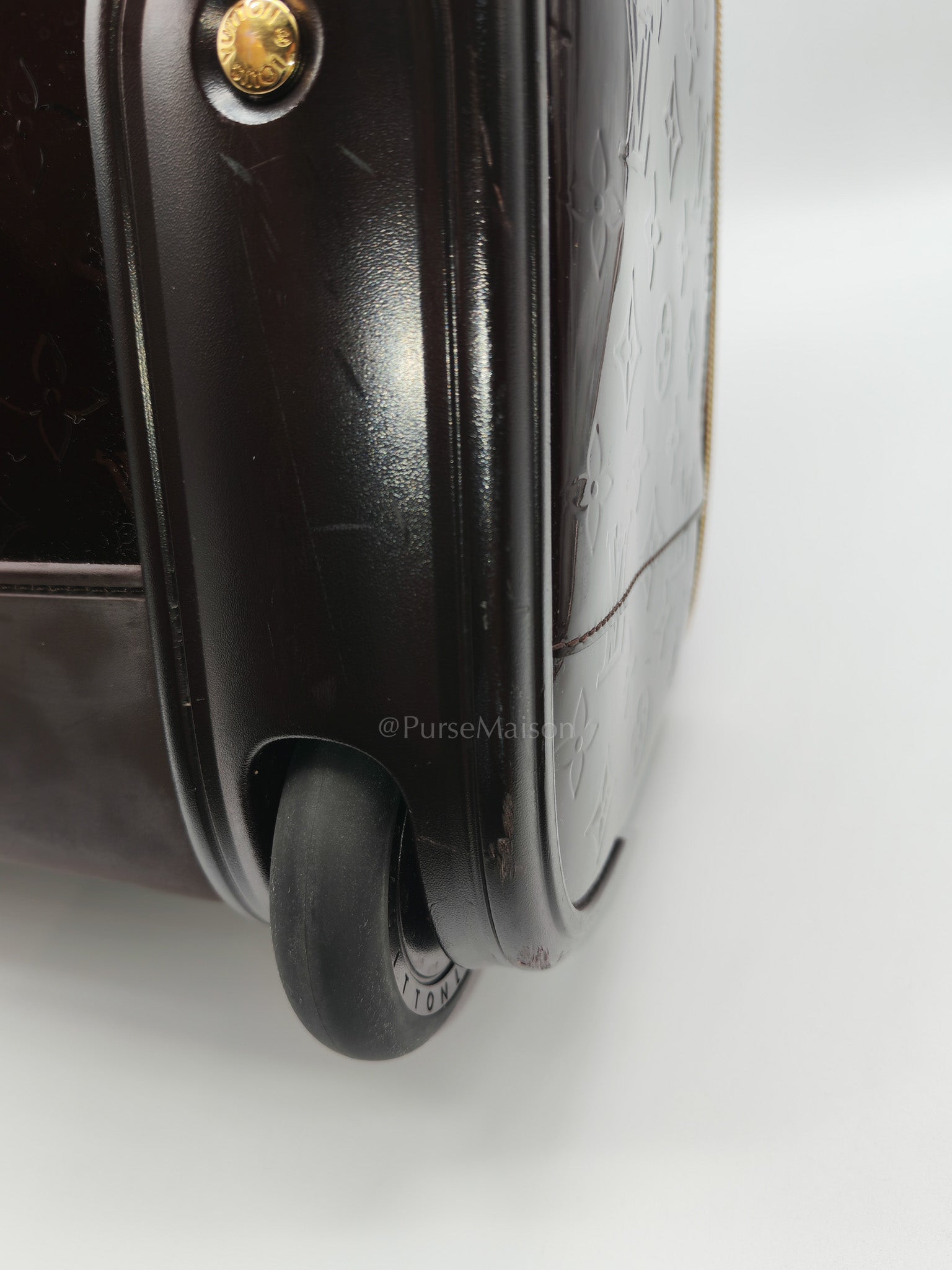 Amarante Monogram Vernis Pegase 45 Burgundy Patent Luggage (Date Code: MB4151) | Purse Maison Luxury Bags Shop