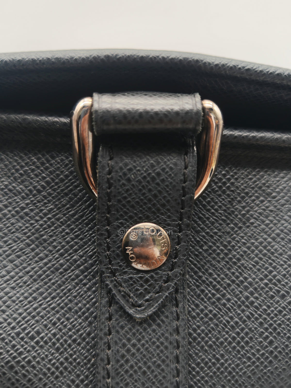 Louis Vuitton Andrei Messenger Bag in Black Taiga Leather and Silver Hardware (Datecode: BA2008) | Purse Maison Luxury Bags Shop