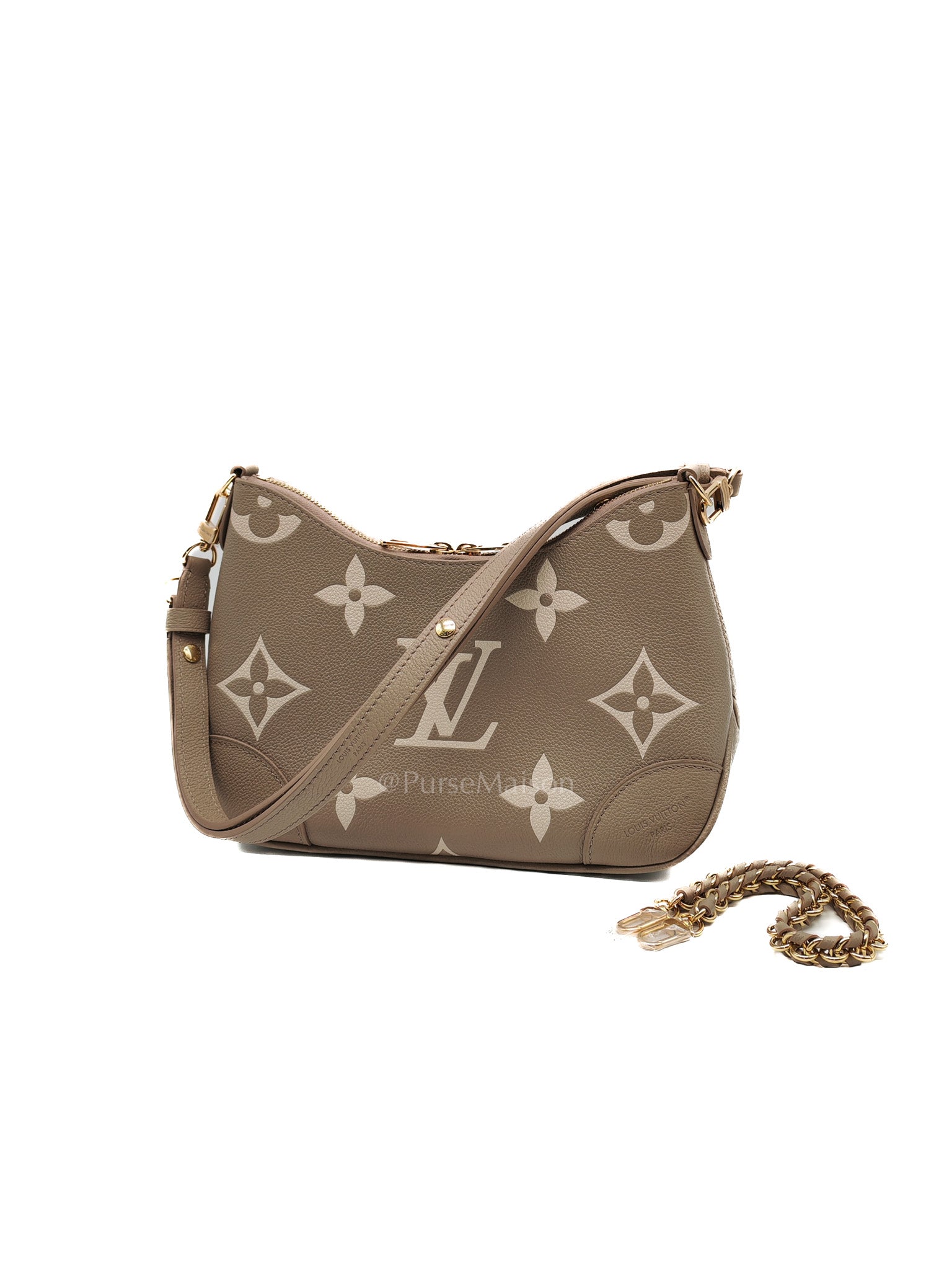Louis Vuitton Bagatelle NM Monogram Empreinte Bicolor Two Way Bag Microchip | Purse Maison Luxury Bags Shop