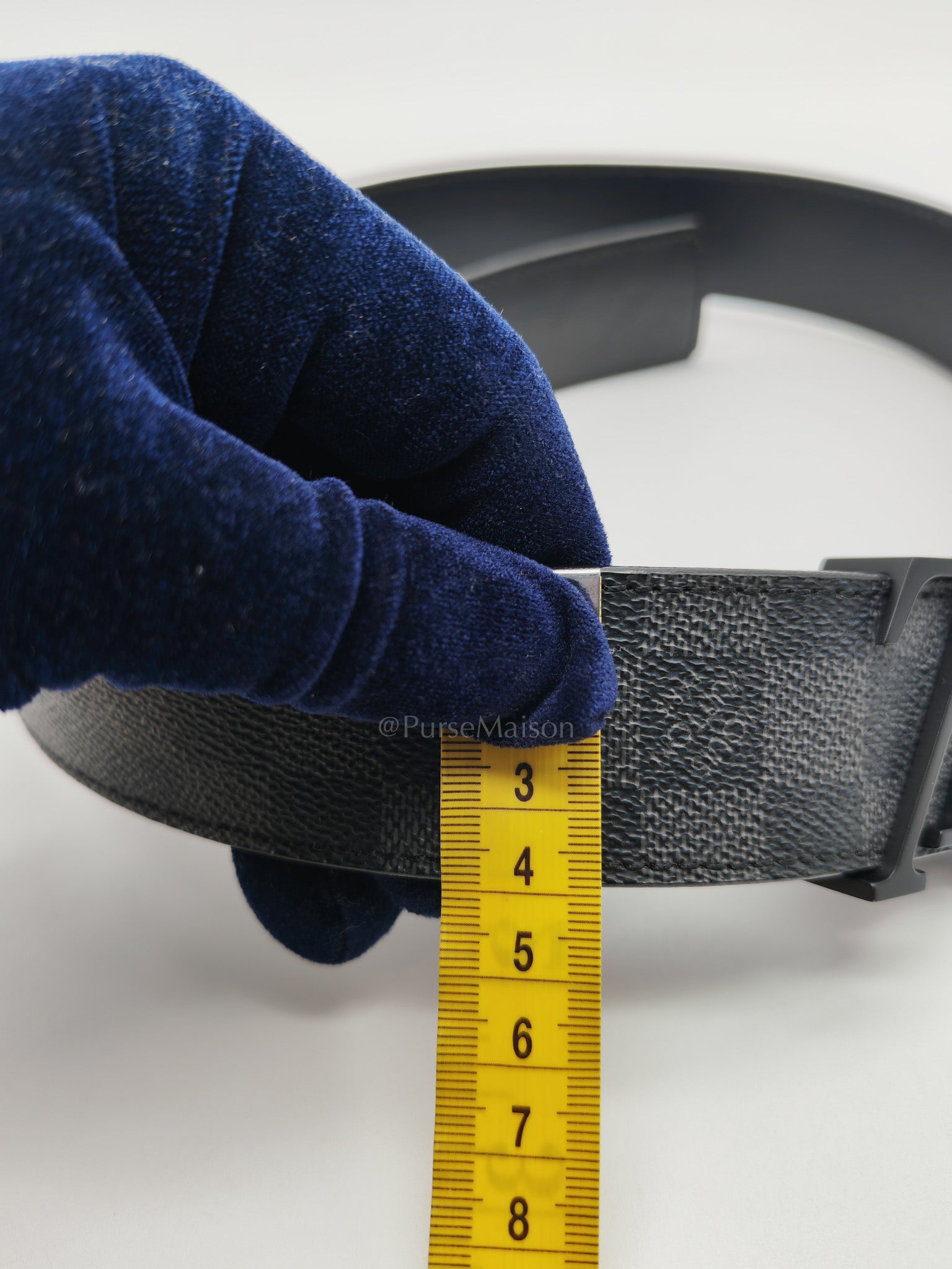 Louis Vuitton Belt in Damier Graphite Coated Canvas & Leather Size 85cm x 34cm | Purse Maison Luxury Bags Shop