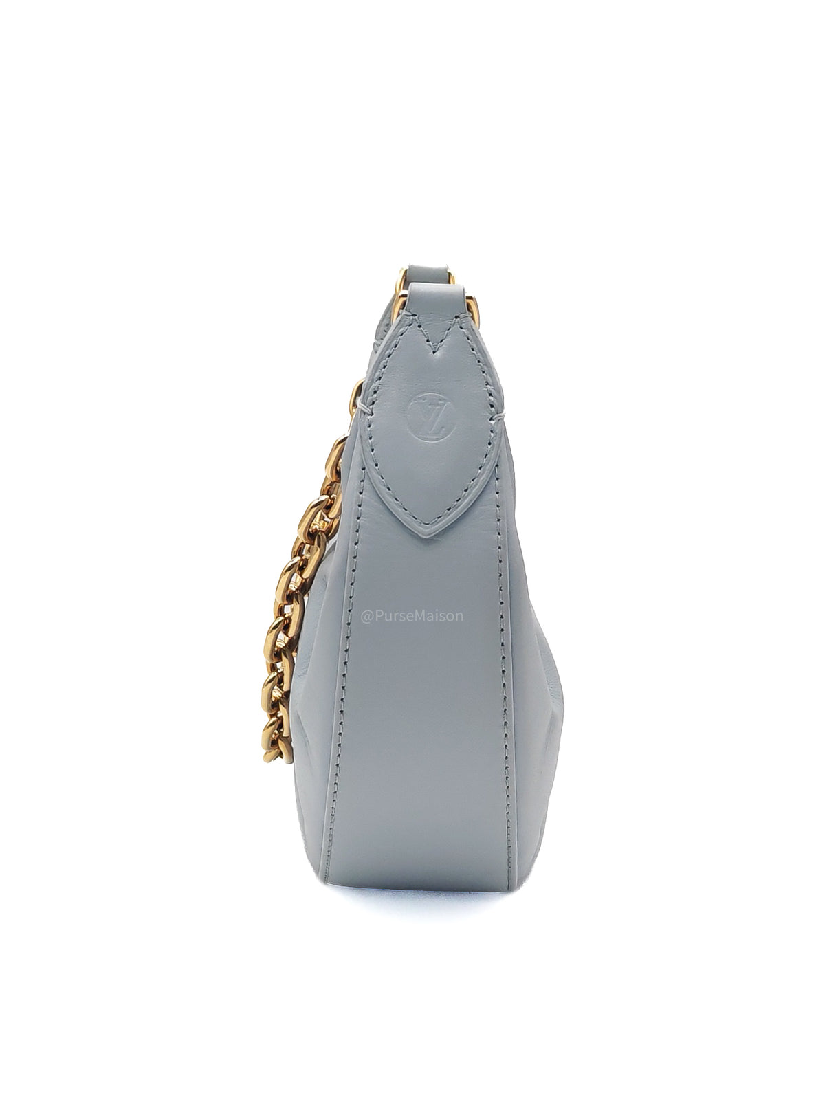 Louis Vuitton Bubblegram Over The Moon Shoulder Bag in Glacier Blue Calfskin Leather and Gold Hardware Microchip | Purse Maison Luxury Bags Shop