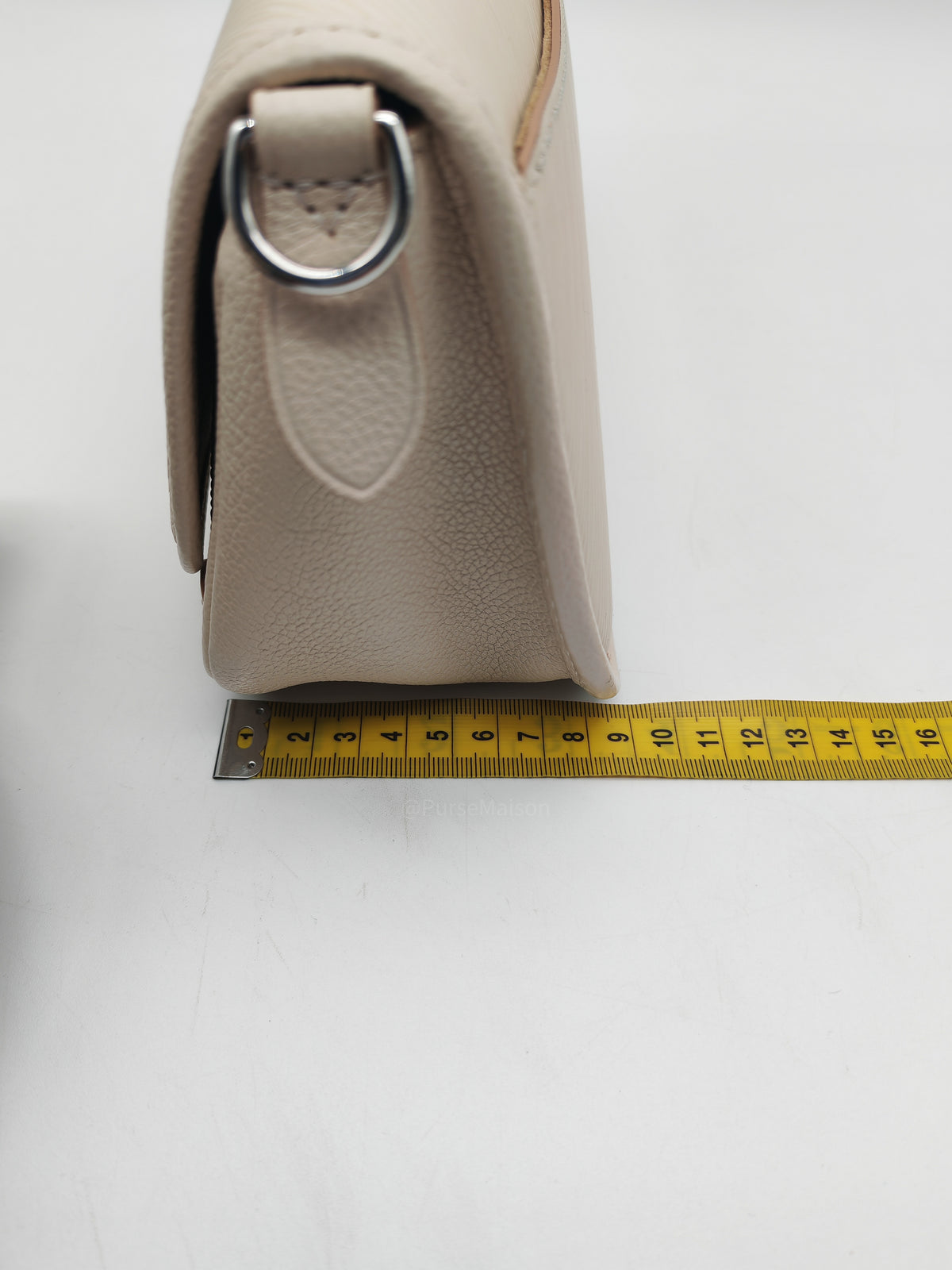 Louis Vuitton Buci Crossbody Bag in Off-White Beige Epi Leather and Silver Hardware Microchip | Purse Maison Luxury Bags Shop
