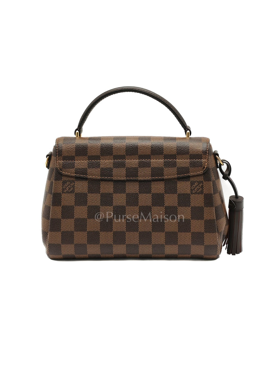 Croisette In Damier Ebene Canvas & Gold Hardware (Datecode: TR4147) | Purse Maison Luxury Bags Shop