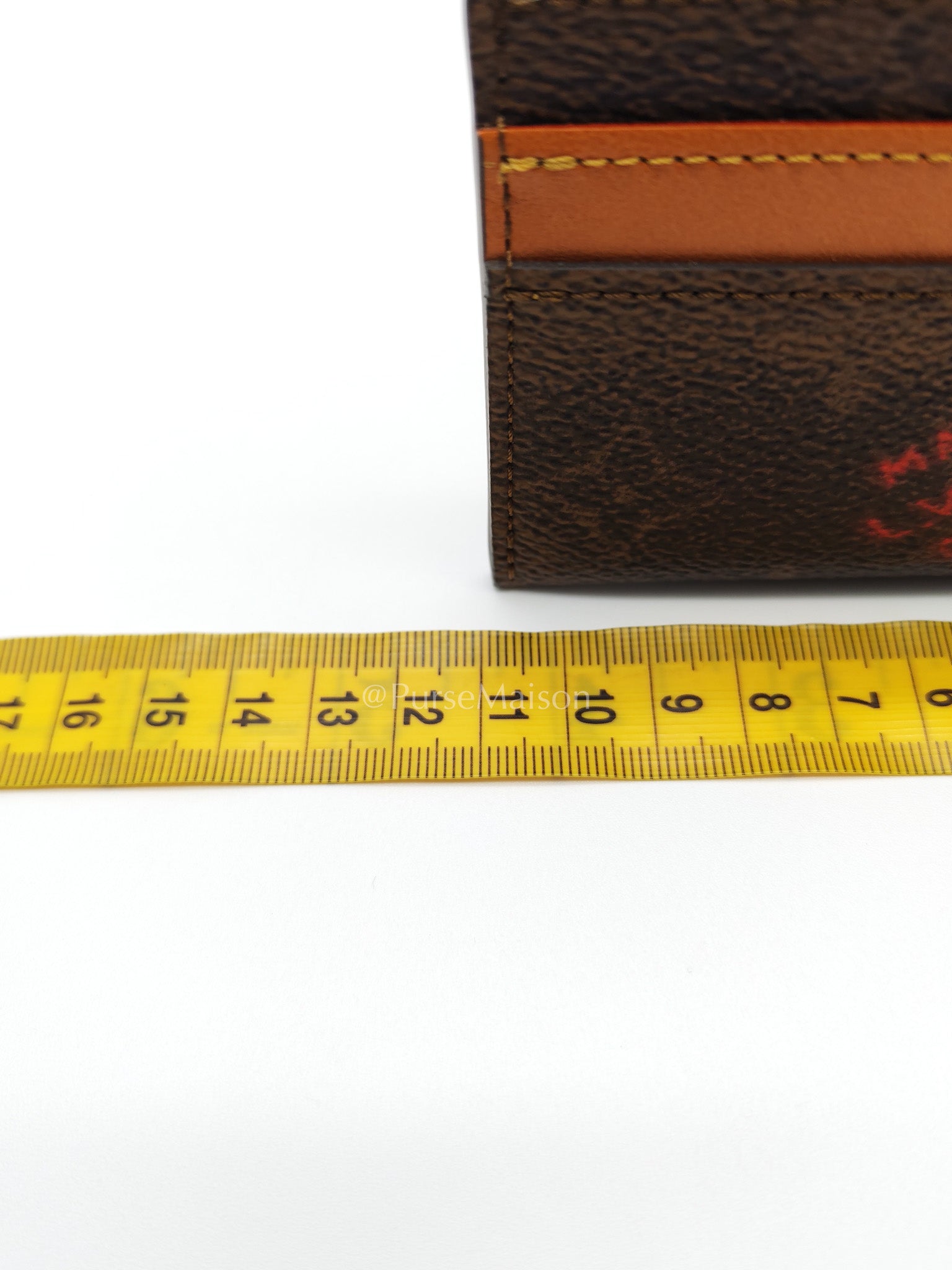 Louis Vuitton Double Card Holder in Red Graffiti Style Logo Monogram Dust Canvas | Purse Maison Luxury Bags Shop