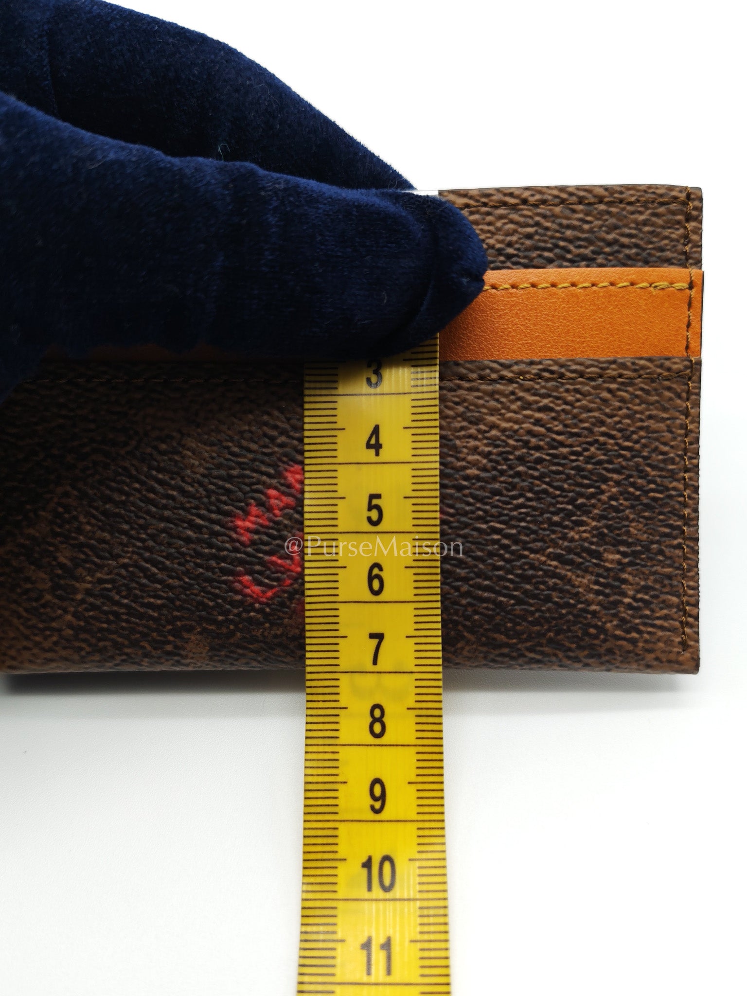 Louis Vuitton Double Card Holder in Red Graffiti Style Logo Monogram Dust Canvas | Purse Maison Luxury Bags Shop