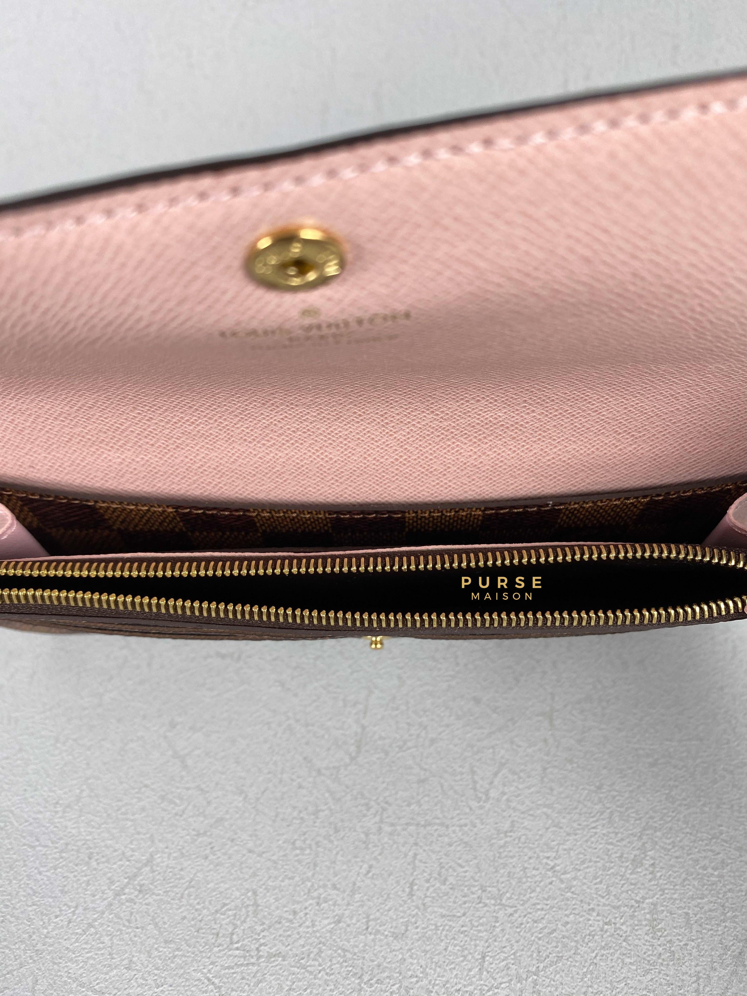 Louis Vuitton Emilie Wallet in Monogram Canvas and Rose Ballerine (Microchip) | Purse Maison Luxury Bags Shop