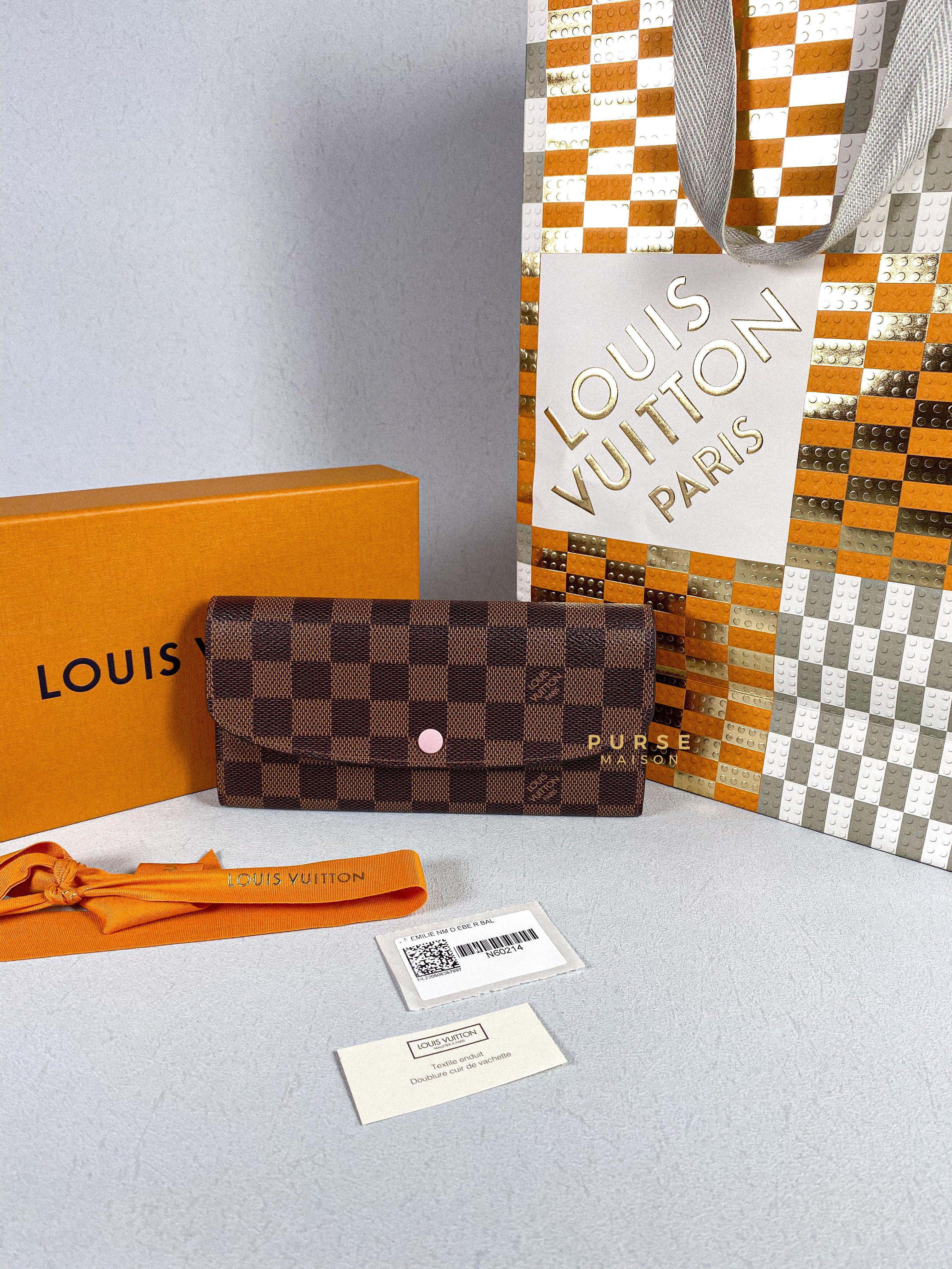 Louis Vuitton Emilie Wallet in Monogram Canvas and Rose Ballerine (Microchip) | Purse Maison Luxury Bags Shop