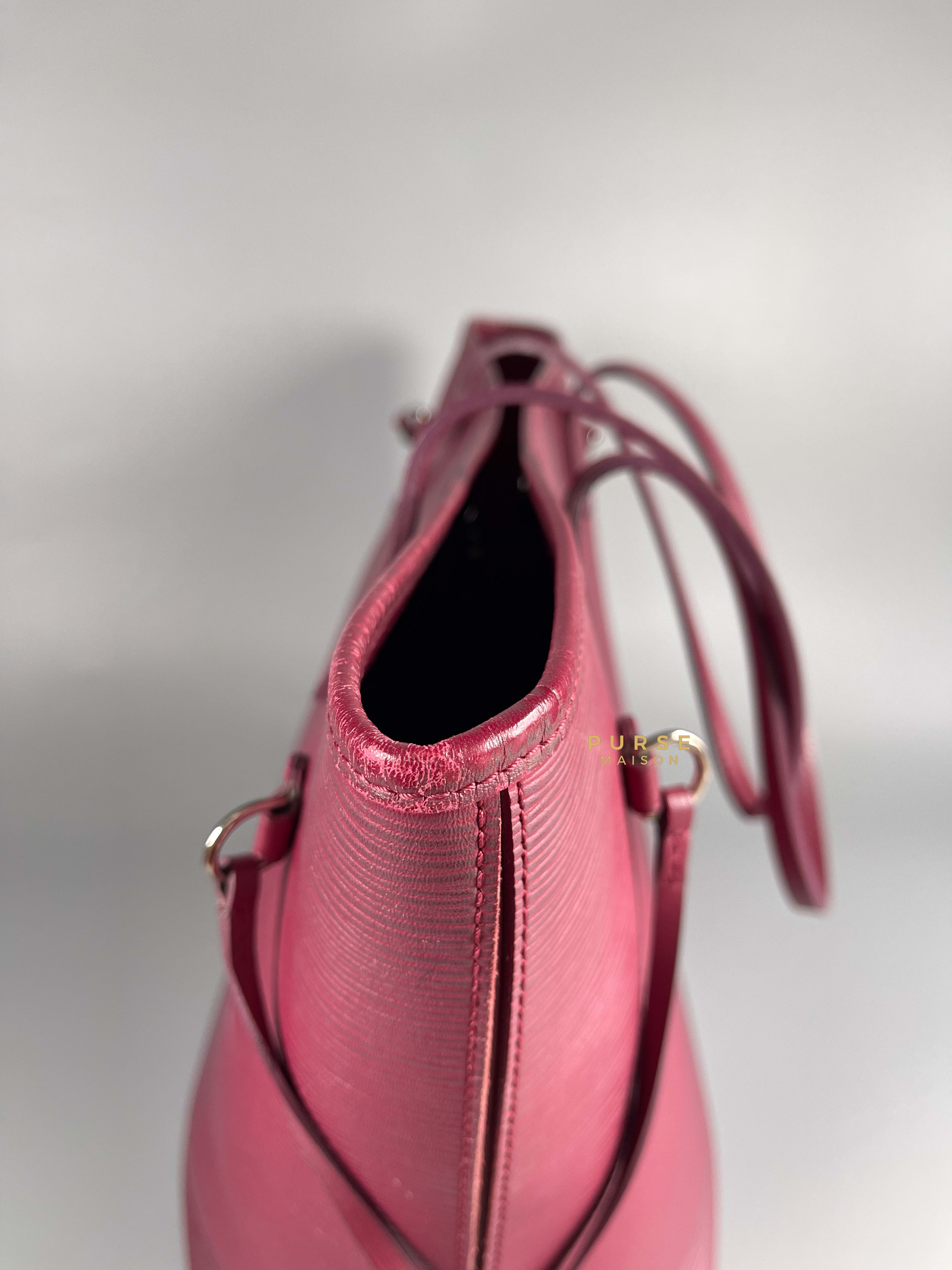 Louis Vuitton Epi Leather Neverfull Bag in Fuchsia (Date Code: FL2133) | Purse Maison Luxury Bags Shop