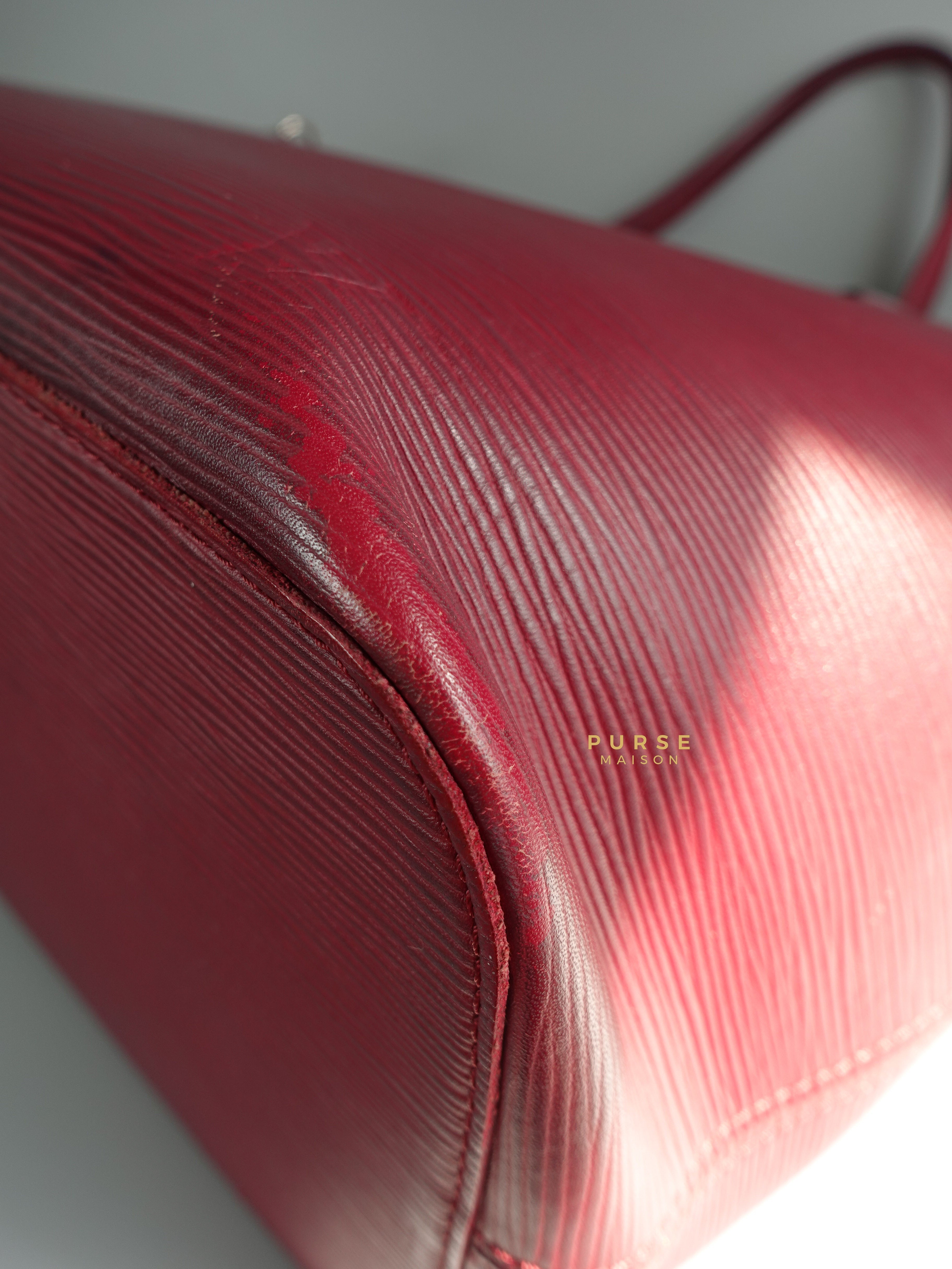 Louis Vuitton Epi Leather Neverfull Bag in Fuchsia (Date Code: FL2133) | Purse Maison Luxury Bags Shop