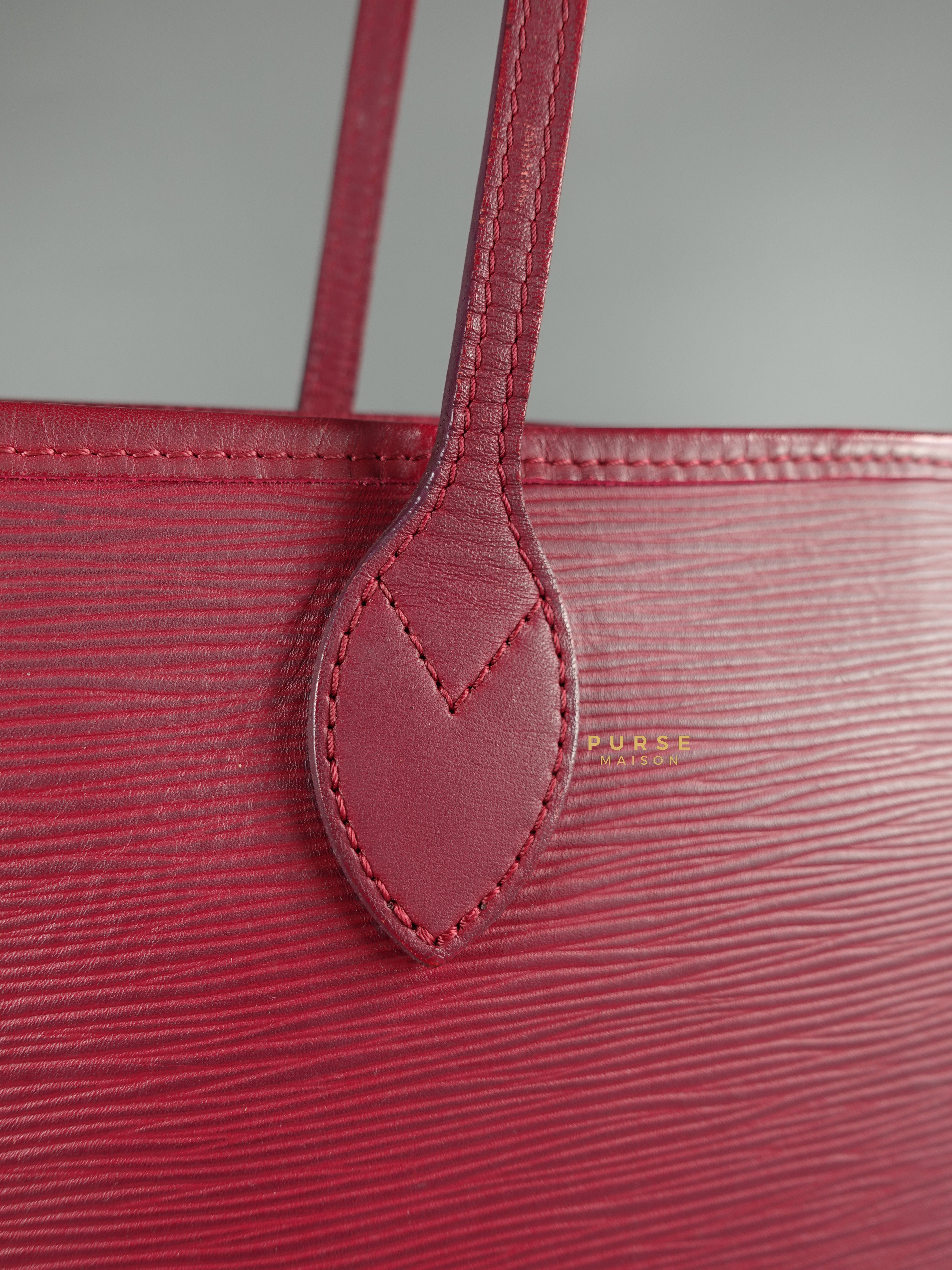 Louis Vuitton Epi Leather Neverfull Bag in Fuchsia (Date Code: FL2133) | Purse Maison Luxury Bags Shop
