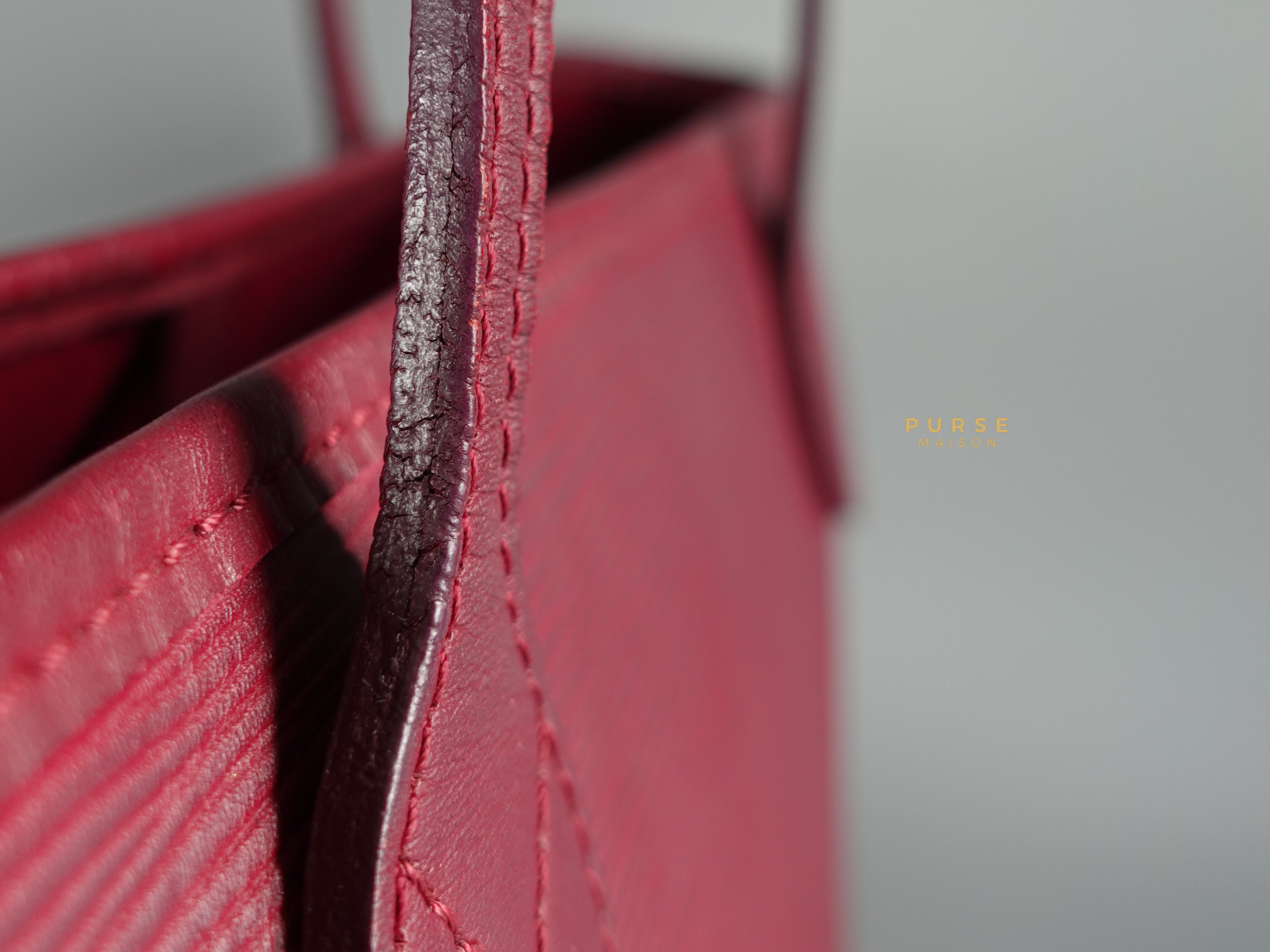 Louis Vuitton Epi Leather Neverfull Bag in Fuchsia (Date Code: FL2133) | Purse Maison Luxury Bags Shop