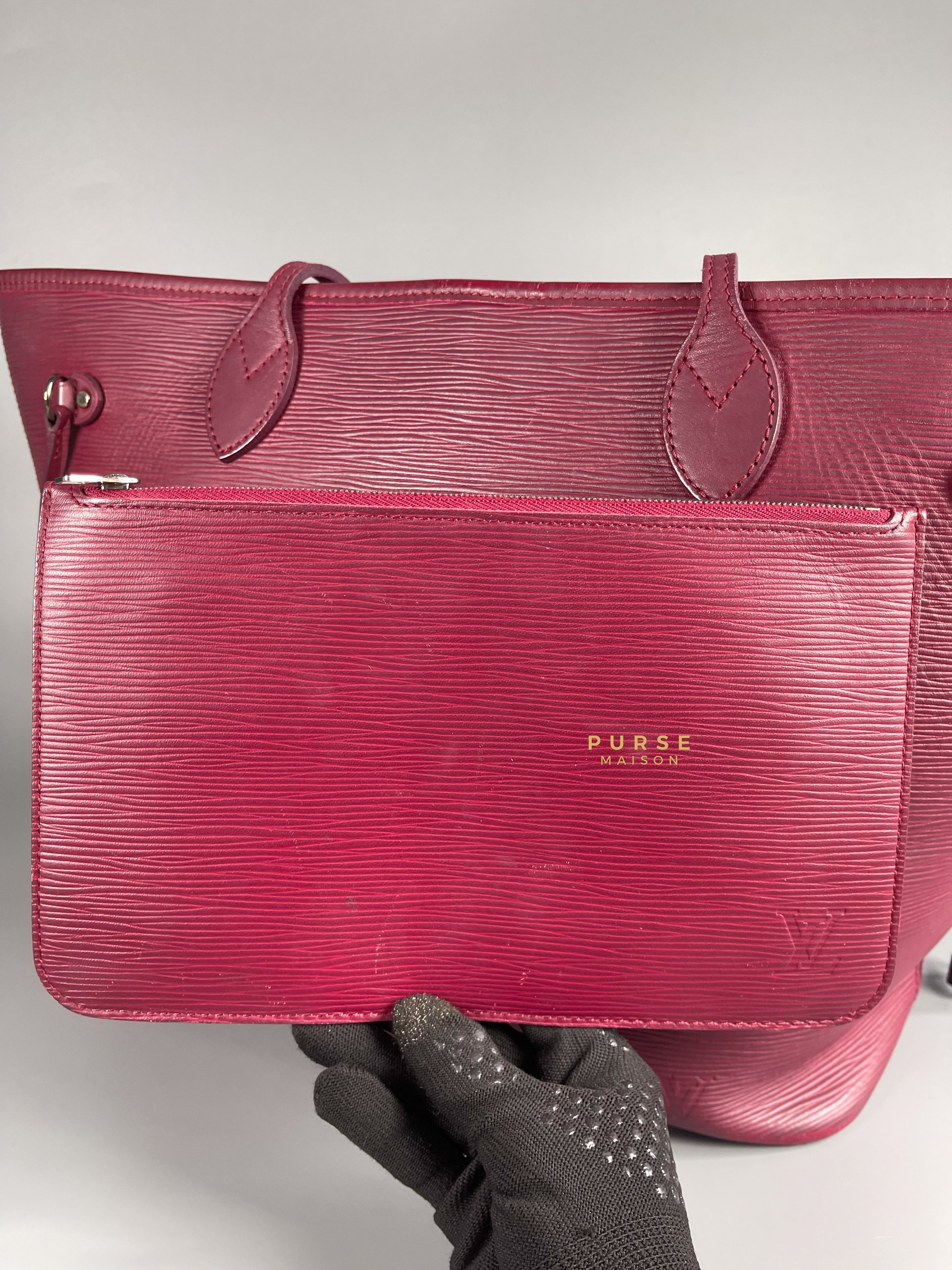 Louis Vuitton Epi Leather Neverfull Bag in Fuchsia (Date Code: FL2133) | Purse Maison Luxury Bags Shop