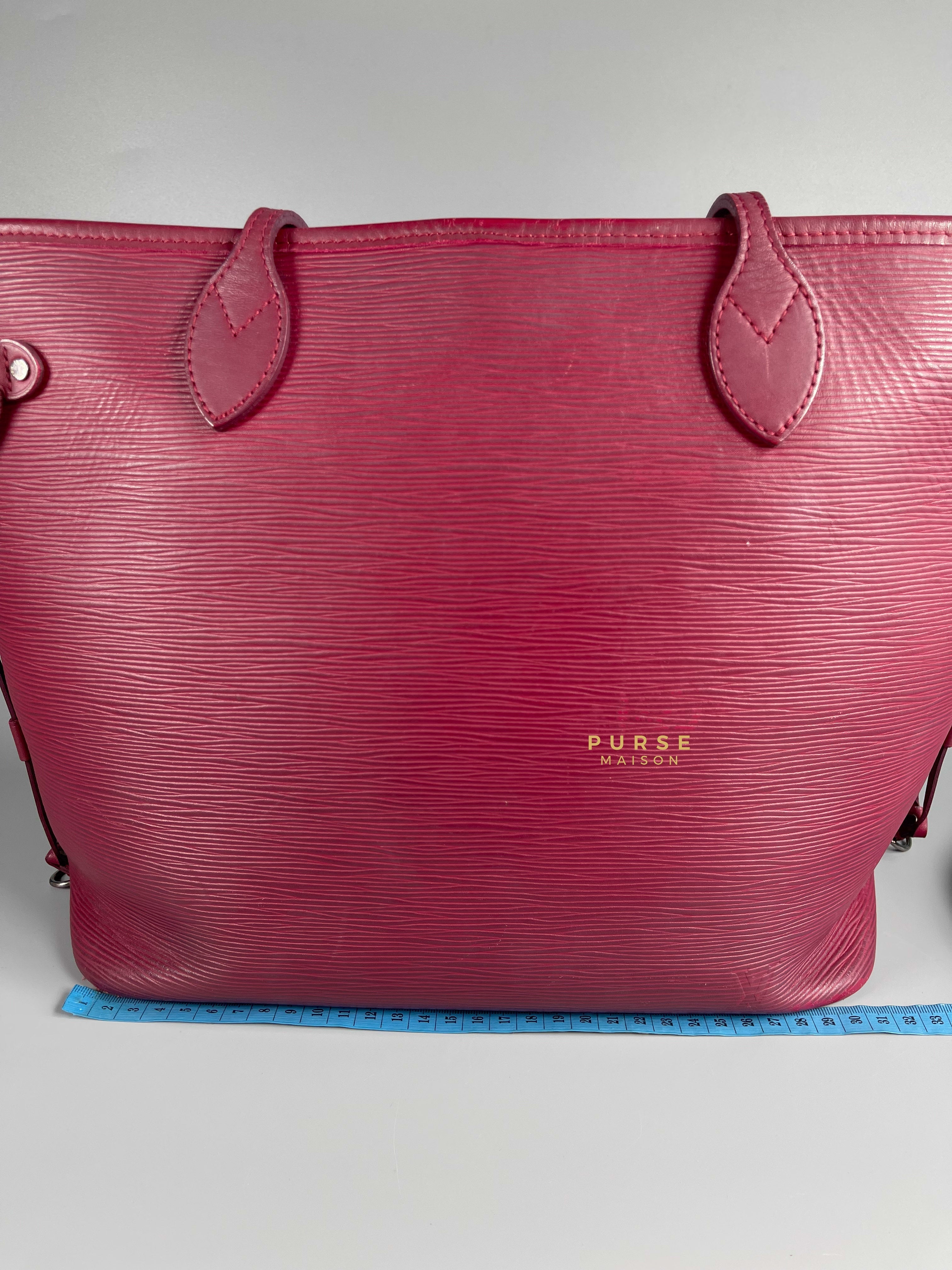 Louis Vuitton Epi Leather Neverfull Bag in Fuchsia (Date Code: FL2133) | Purse Maison Luxury Bags Shop