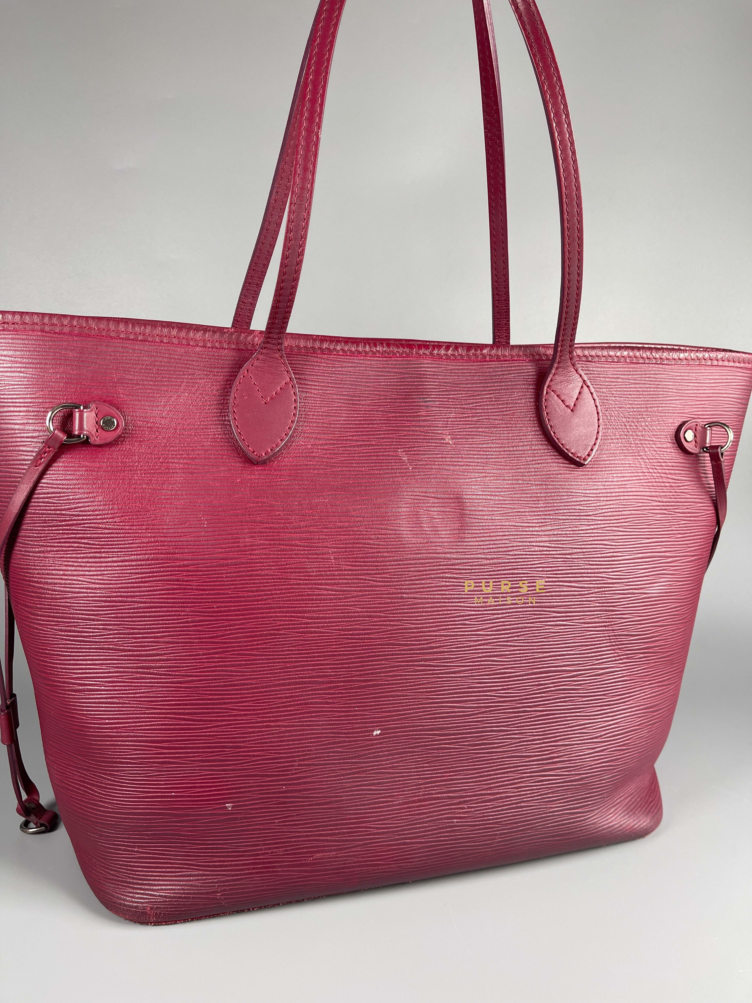 Louis Vuitton Epi Leather Neverfull Bag in Fuchsia (Date Code: FL2133) | Purse Maison Luxury Bags Shop