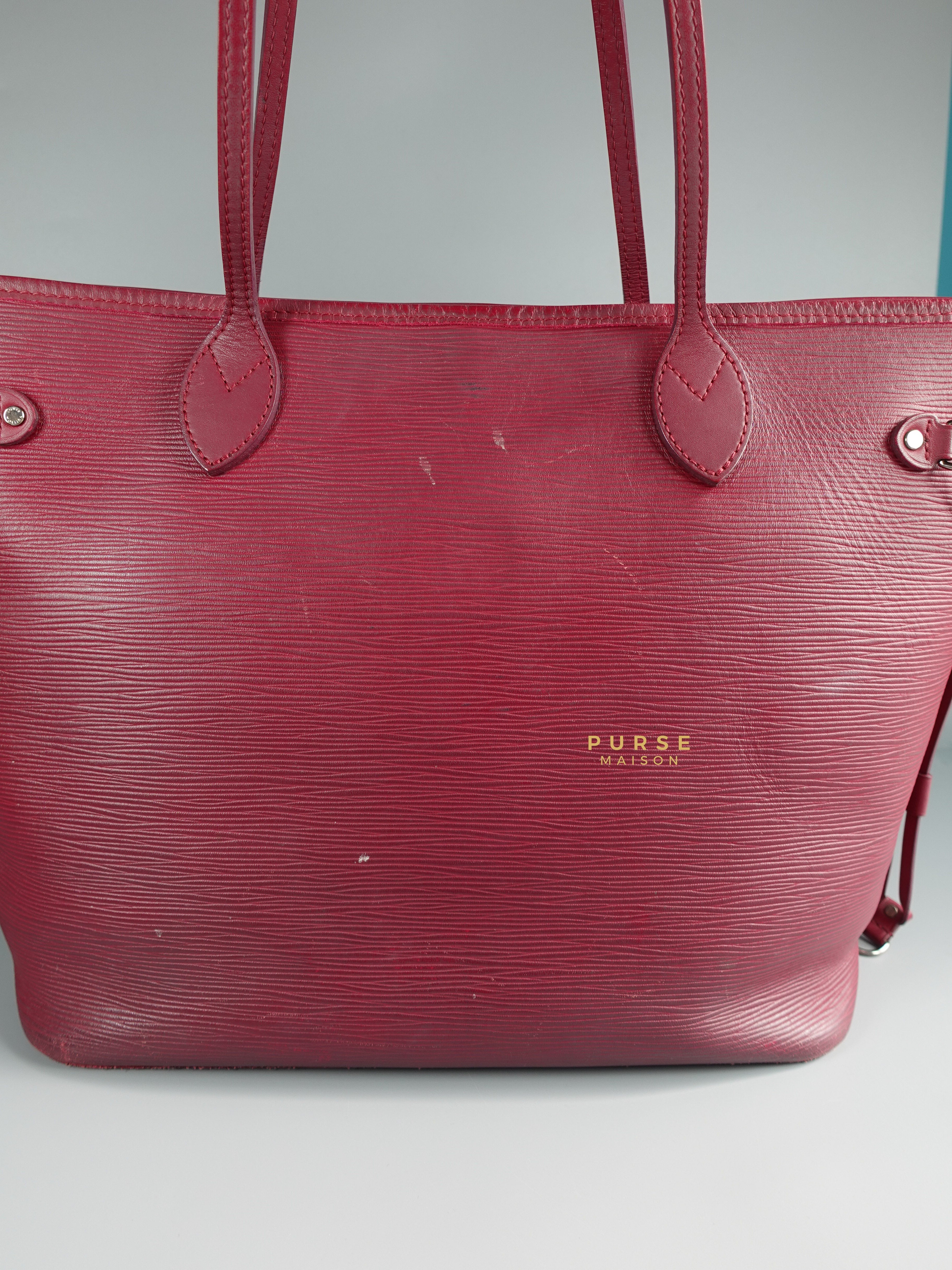 Louis Vuitton Epi Leather Neverfull Bag in Fuchsia (Date Code: FL2133) | Purse Maison Luxury Bags Shop