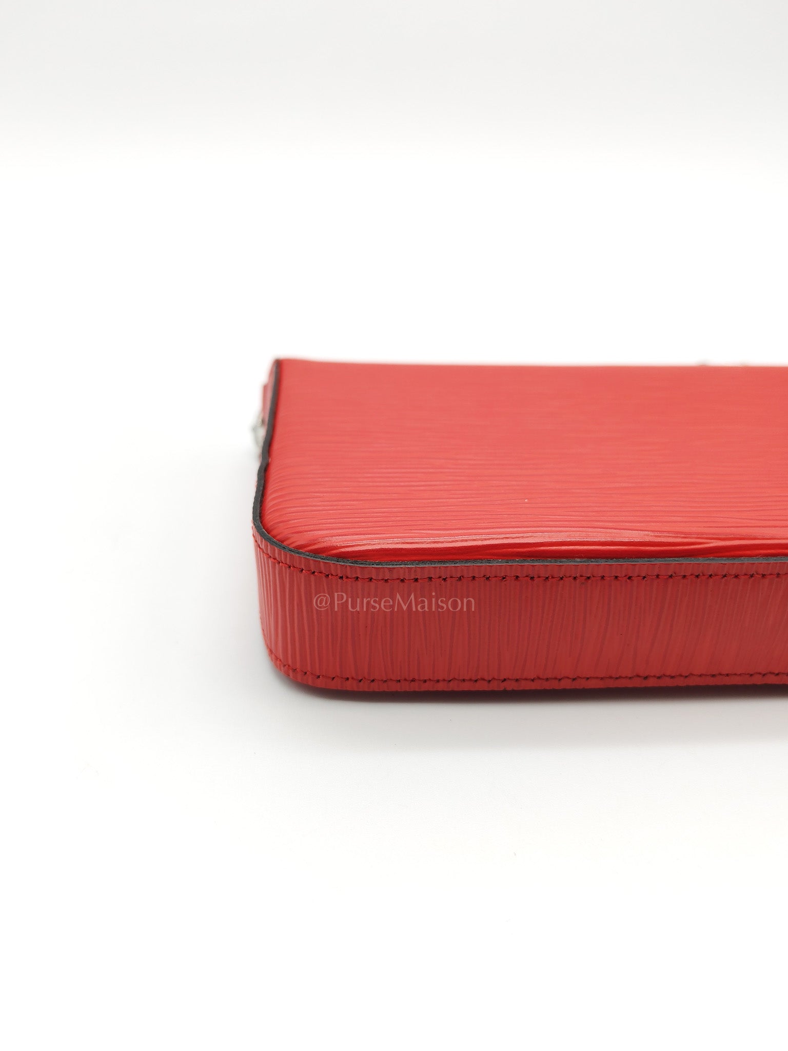 Louis Vuitton Felicie GM in Red Epi Leather Silver Hardware (Date code: TJ0117) | Purse Maison Luxury Bags Shop