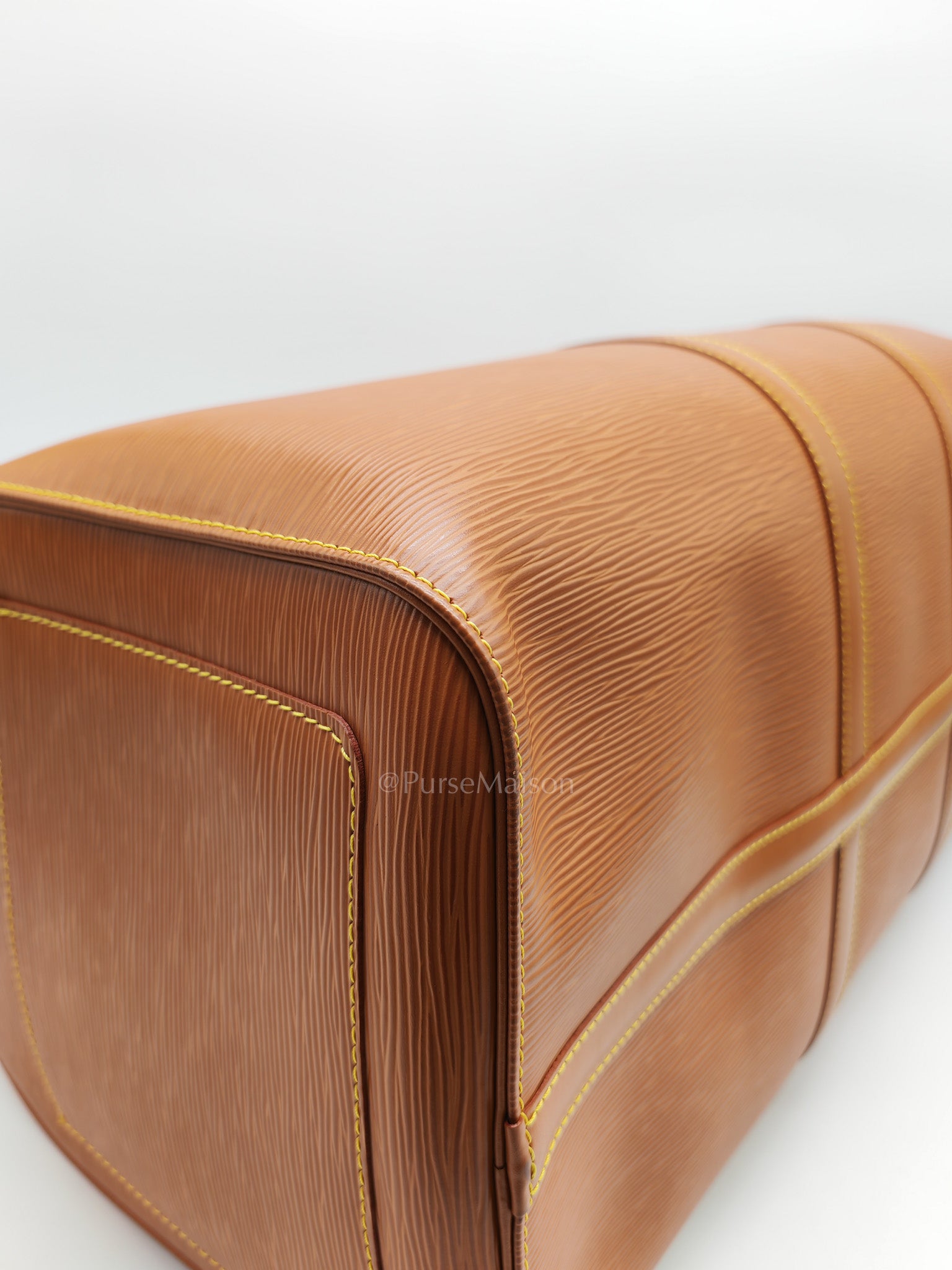 Keepall 50 Duffle Bag in Brown Epi Leather | Purse Maison Luxury Bags Shop