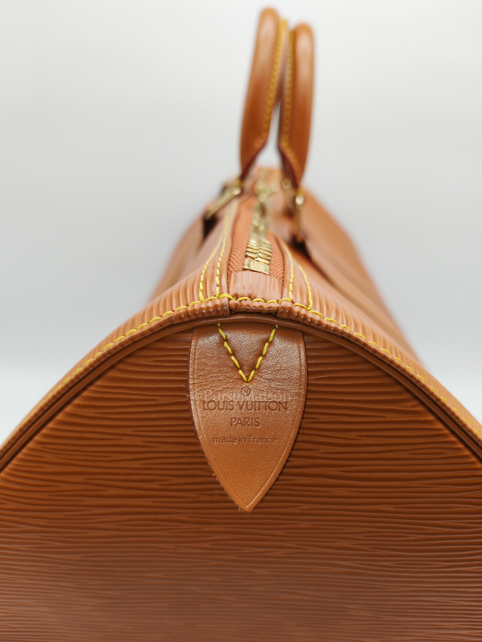 Keepall 50 Duffle Bag in Brown Epi Leather | Purse Maison Luxury Bags Shop