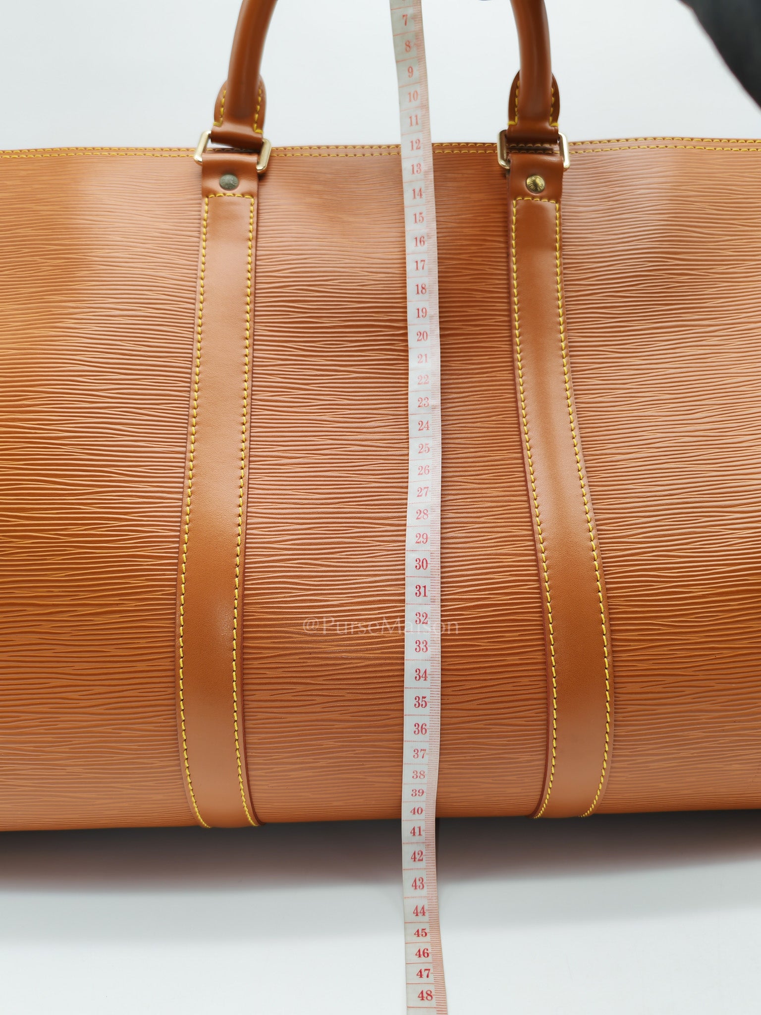 Keepall 50 Duffle Bag in Brown Epi Leather | Purse Maison Luxury Bags Shop