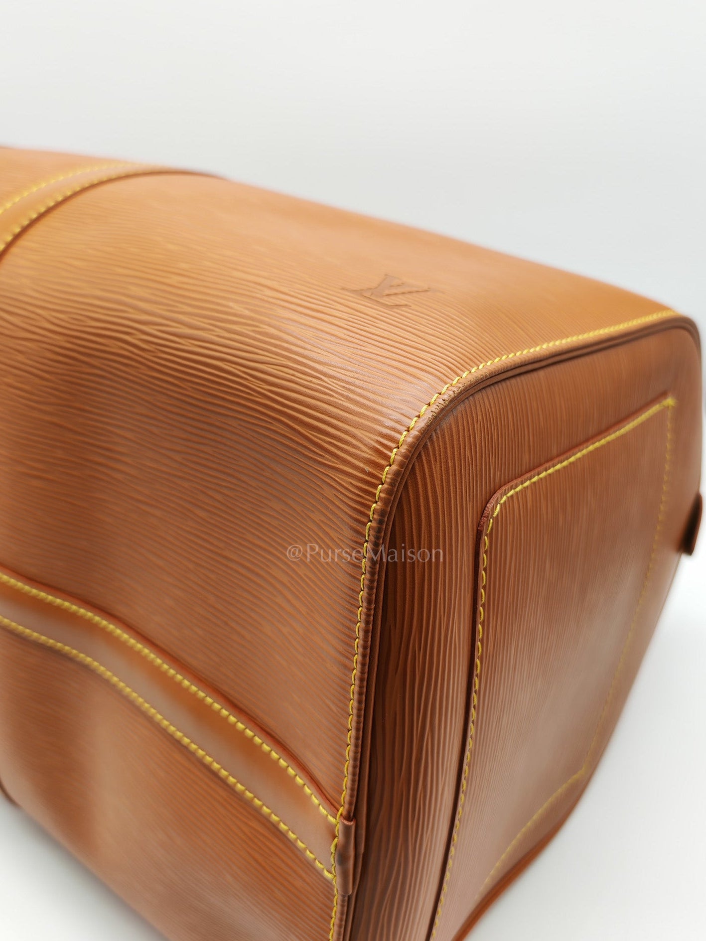Keepall 50 Duffle Bag in Brown Epi Leather | Purse Maison Luxury Bags Shop