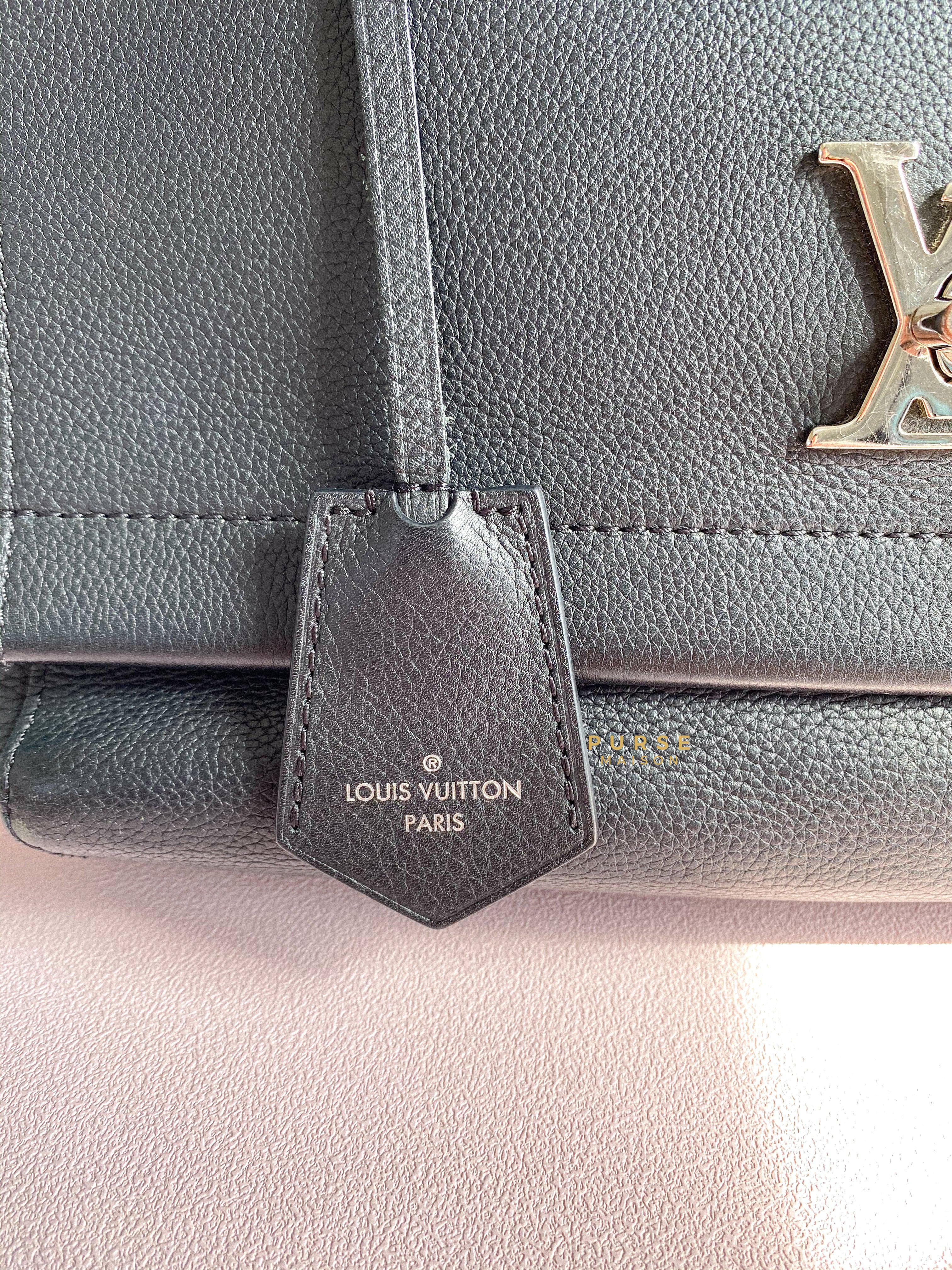 Louis Vuitton Lockme II Bag in Black Calfskin Leather (Date code: FL0127) | Purse Maison Luxury Bags Shop