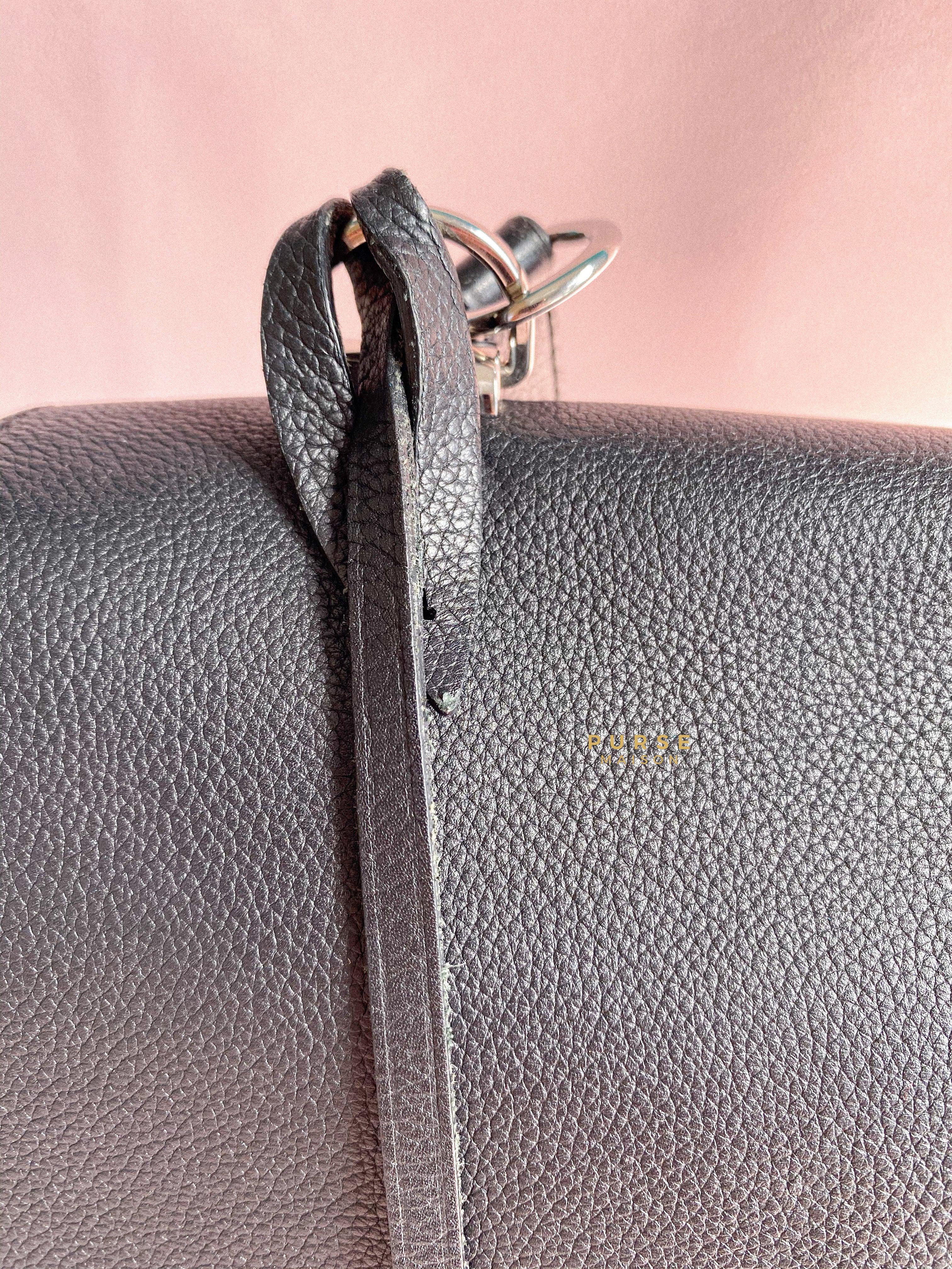 Louis Vuitton Lockme II Bag in Black Calfskin Leather (Date code: FL0127) | Purse Maison Luxury Bags Shop