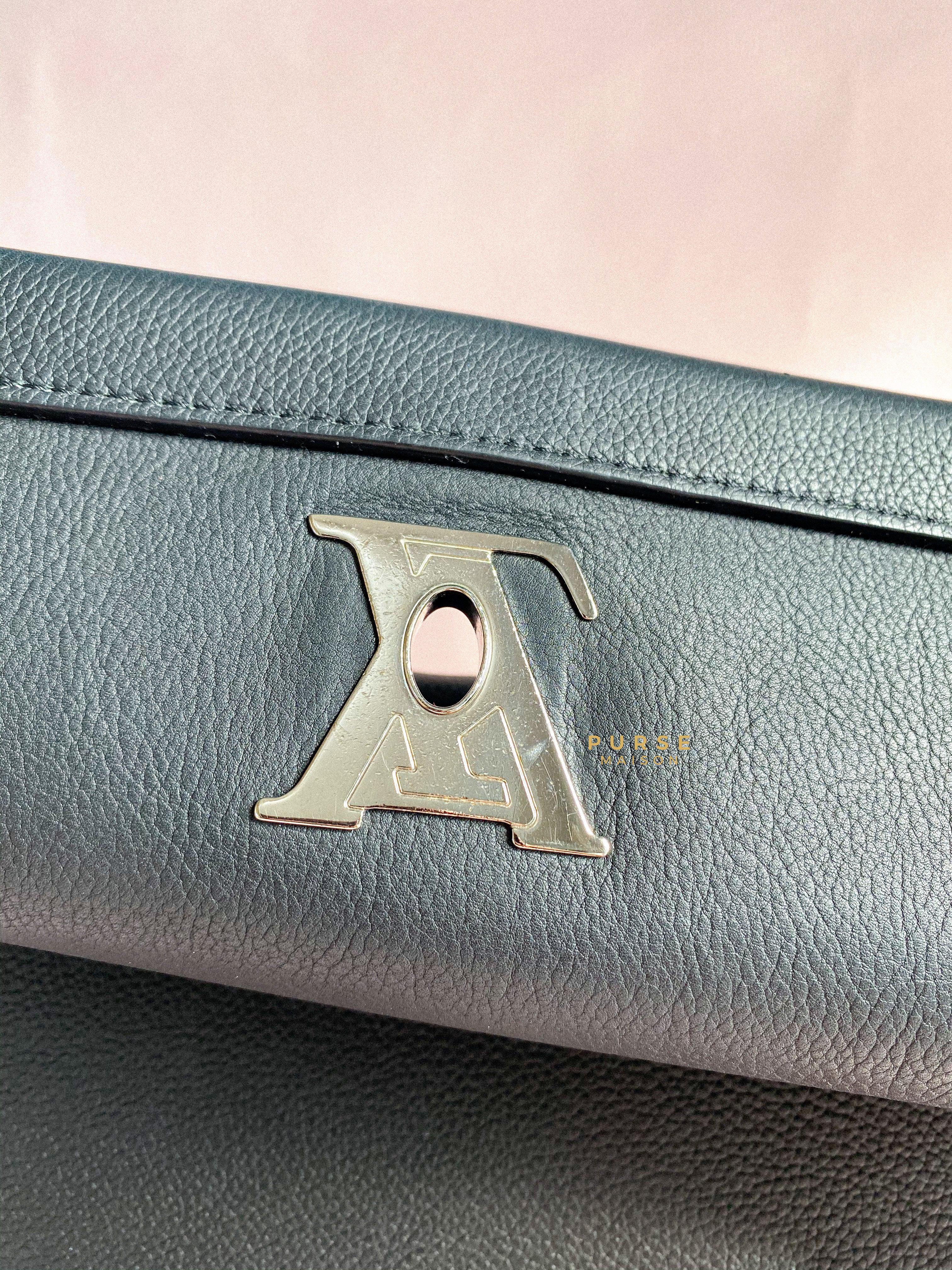 Louis Vuitton Lockme II Bag in Black Calfskin Leather (Date code: FL0127) | Purse Maison Luxury Bags Shop