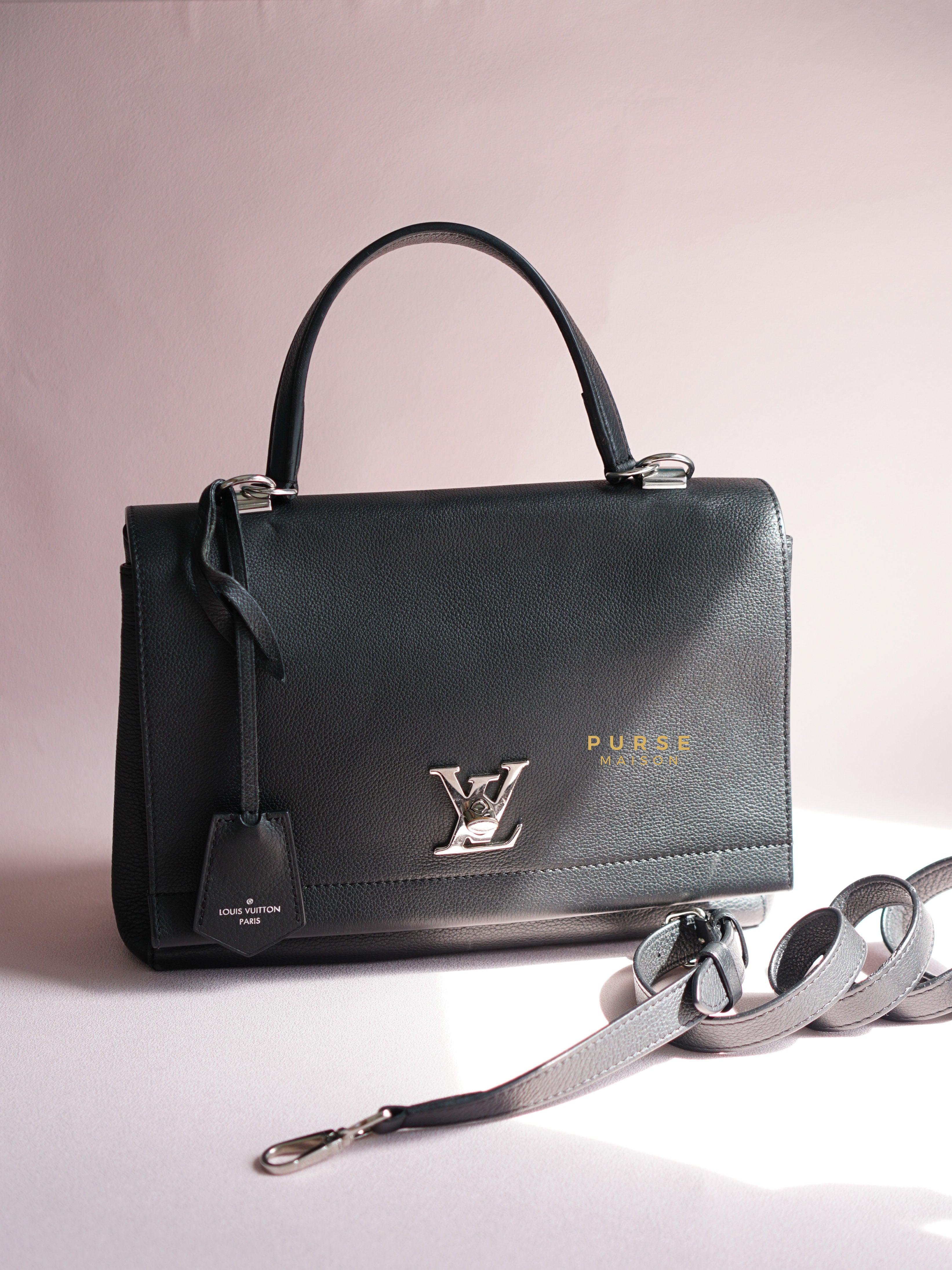 Louis Vuitton Lockme II Bag in Black Calfskin Leather (Date code: FL0127) | Purse Maison Luxury Bags Shop