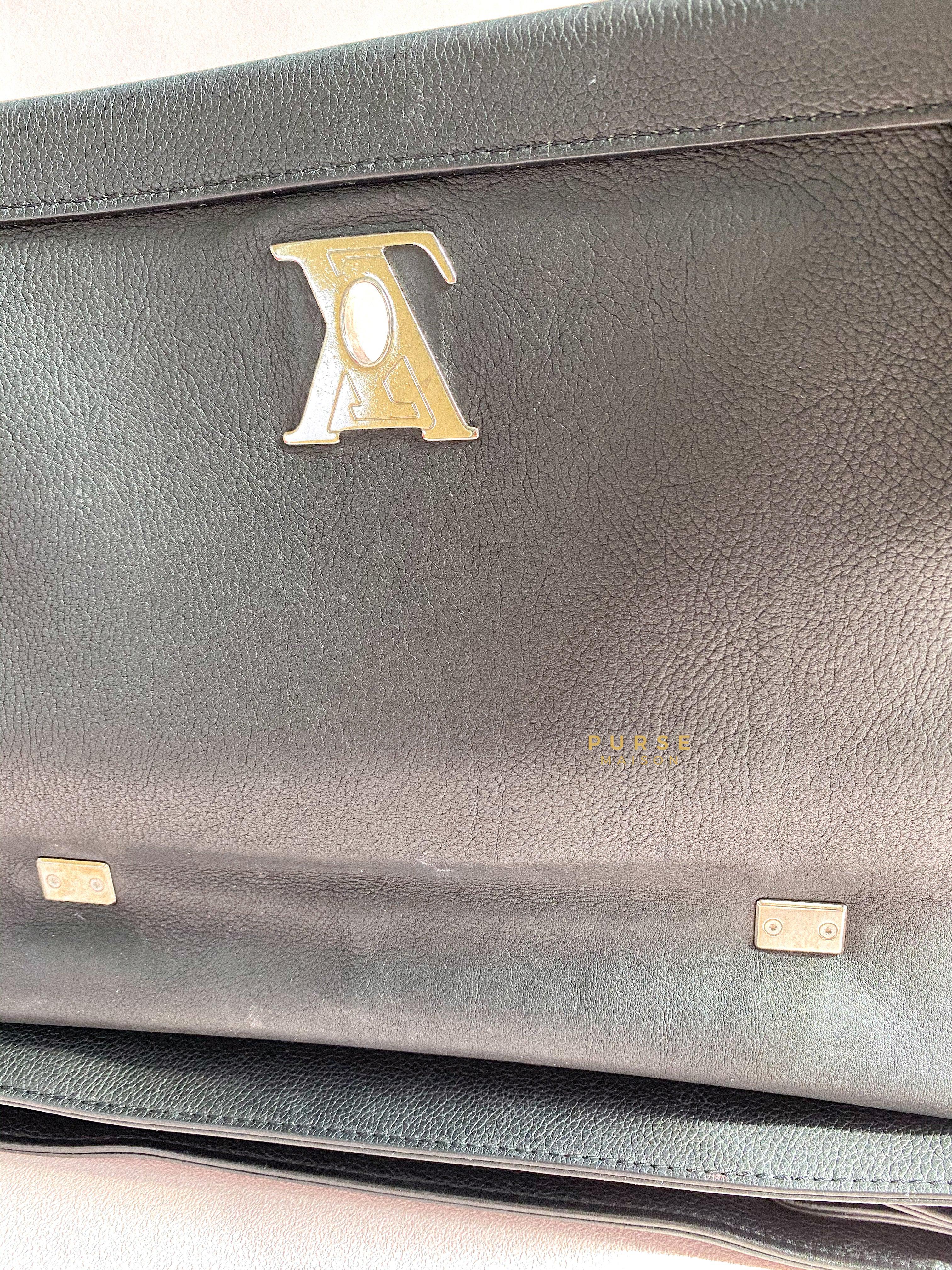 Louis Vuitton Lockme II Bag in Black Calfskin Leather (Date code: FL0127) | Purse Maison Luxury Bags Shop