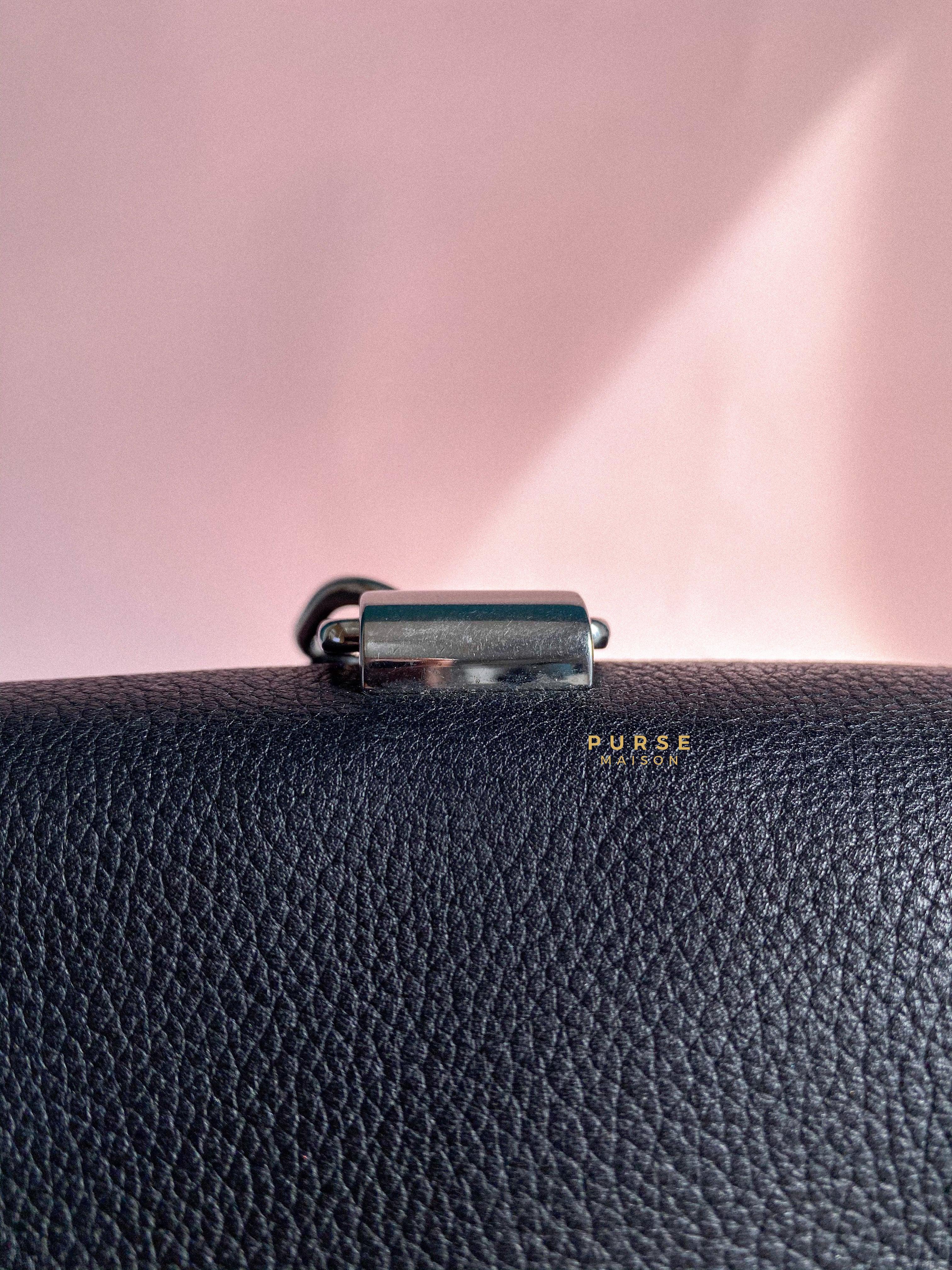 Louis Vuitton Lockme II Bag in Black Calfskin Leather (Date code: FL0127) | Purse Maison Luxury Bags Shop