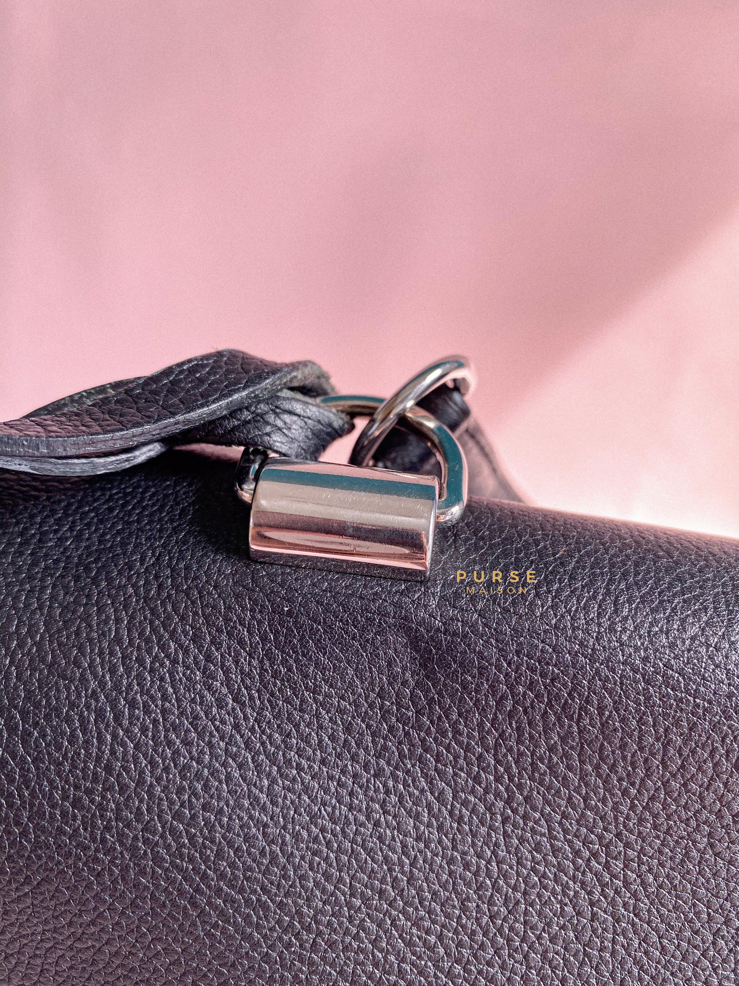 Louis Vuitton Lockme II Bag in Black Calfskin Leather (Date code: FL0127) | Purse Maison Luxury Bags Shop