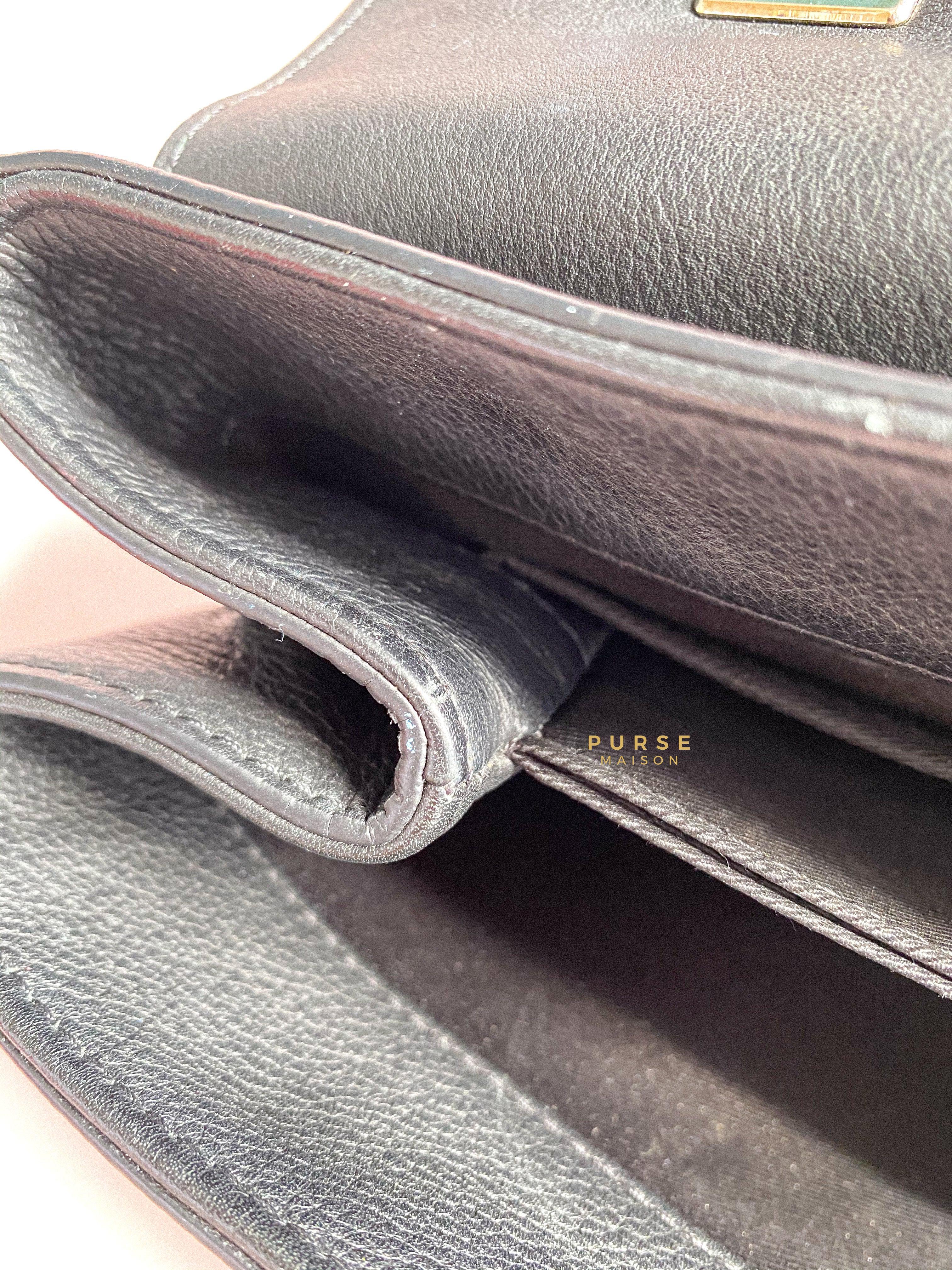 Louis Vuitton Lockme II Bag in Black Calfskin Leather (Date code: FL0127) | Purse Maison Luxury Bags Shop