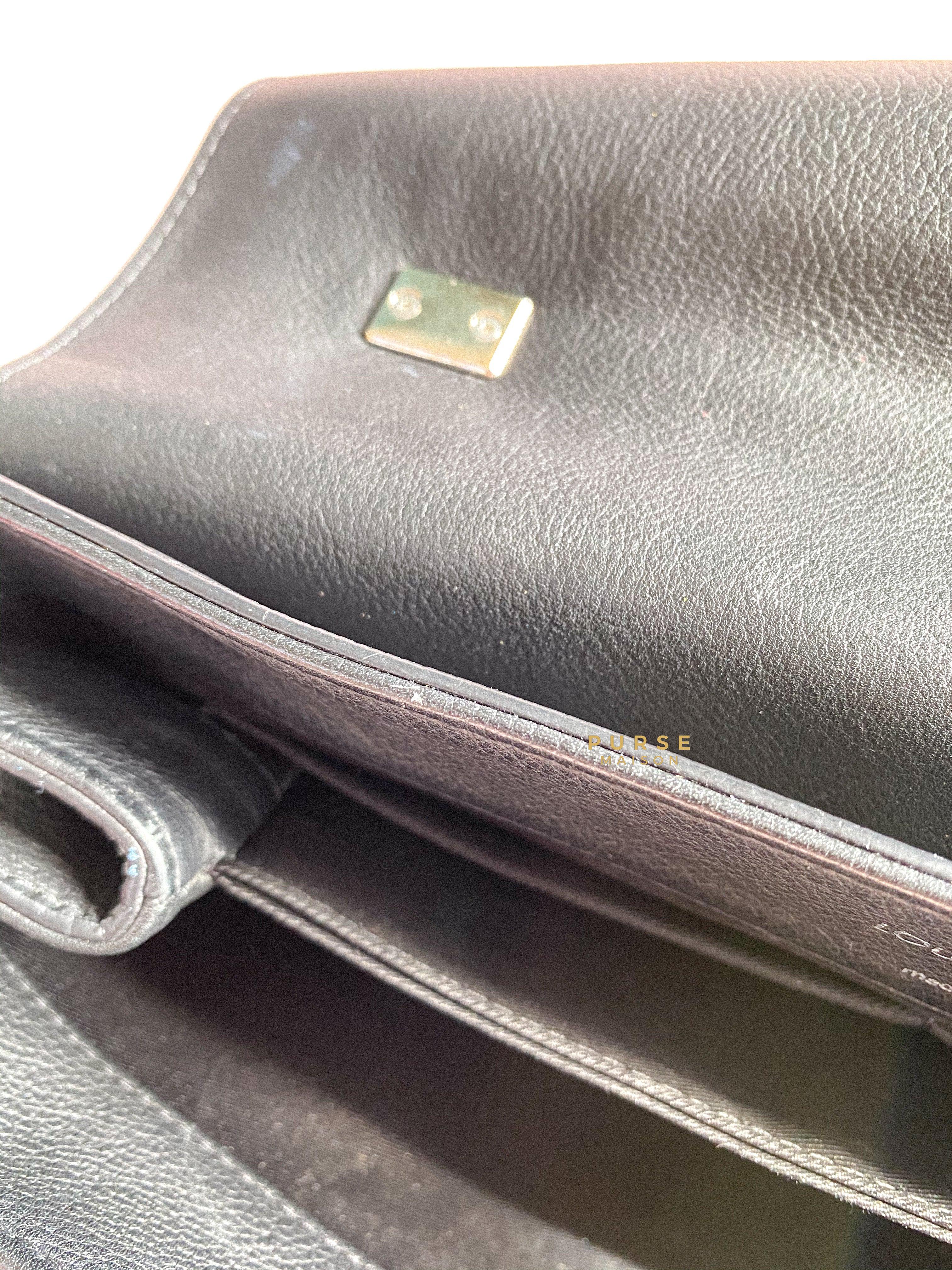 Louis Vuitton Lockme II Bag in Black Calfskin Leather (Date code: FL0127) | Purse Maison Luxury Bags Shop