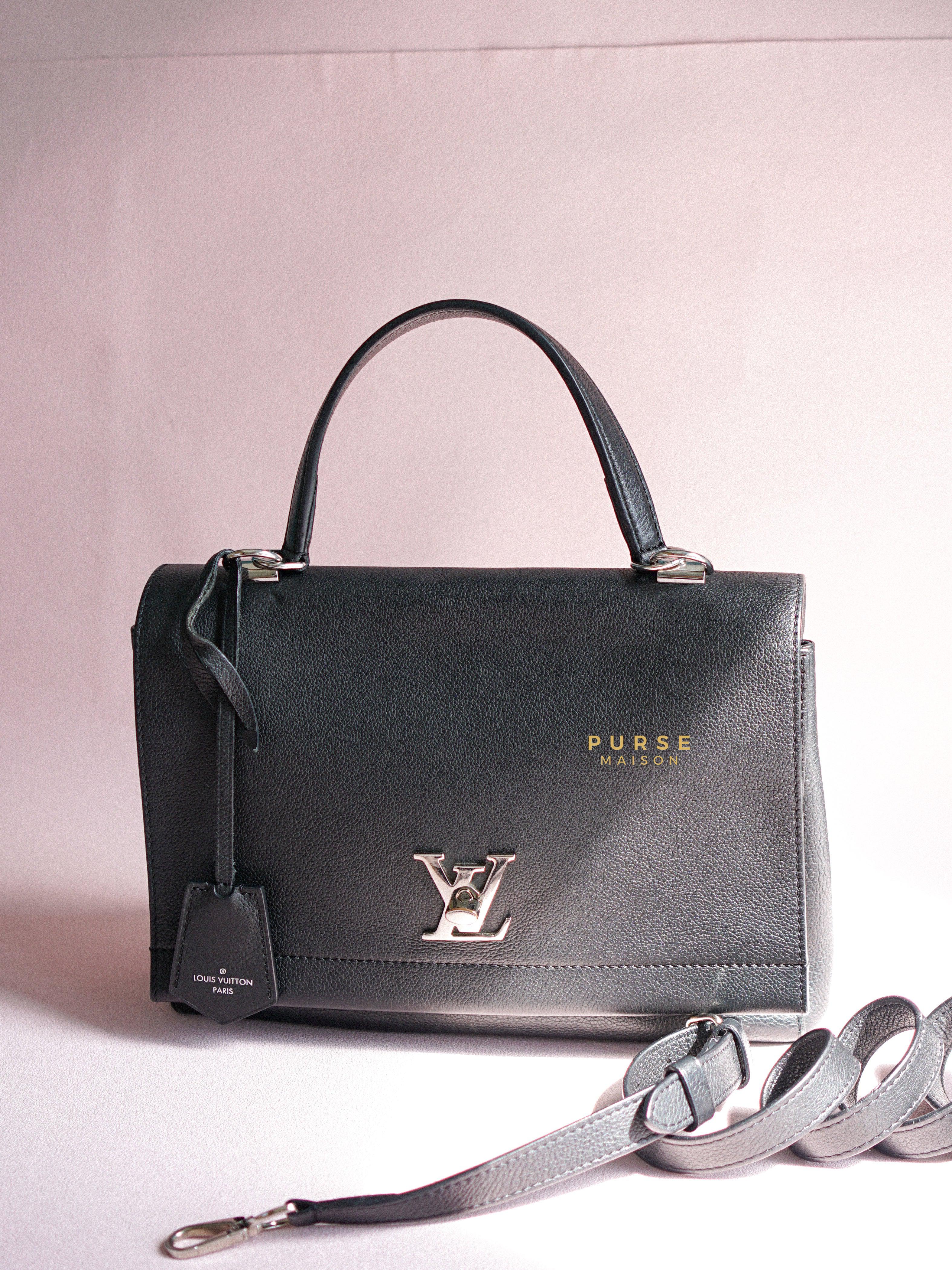 Louis Vuitton Lockme II Bag in Black Calfskin Leather (Date code: FL0127) | Purse Maison Luxury Bags Shop