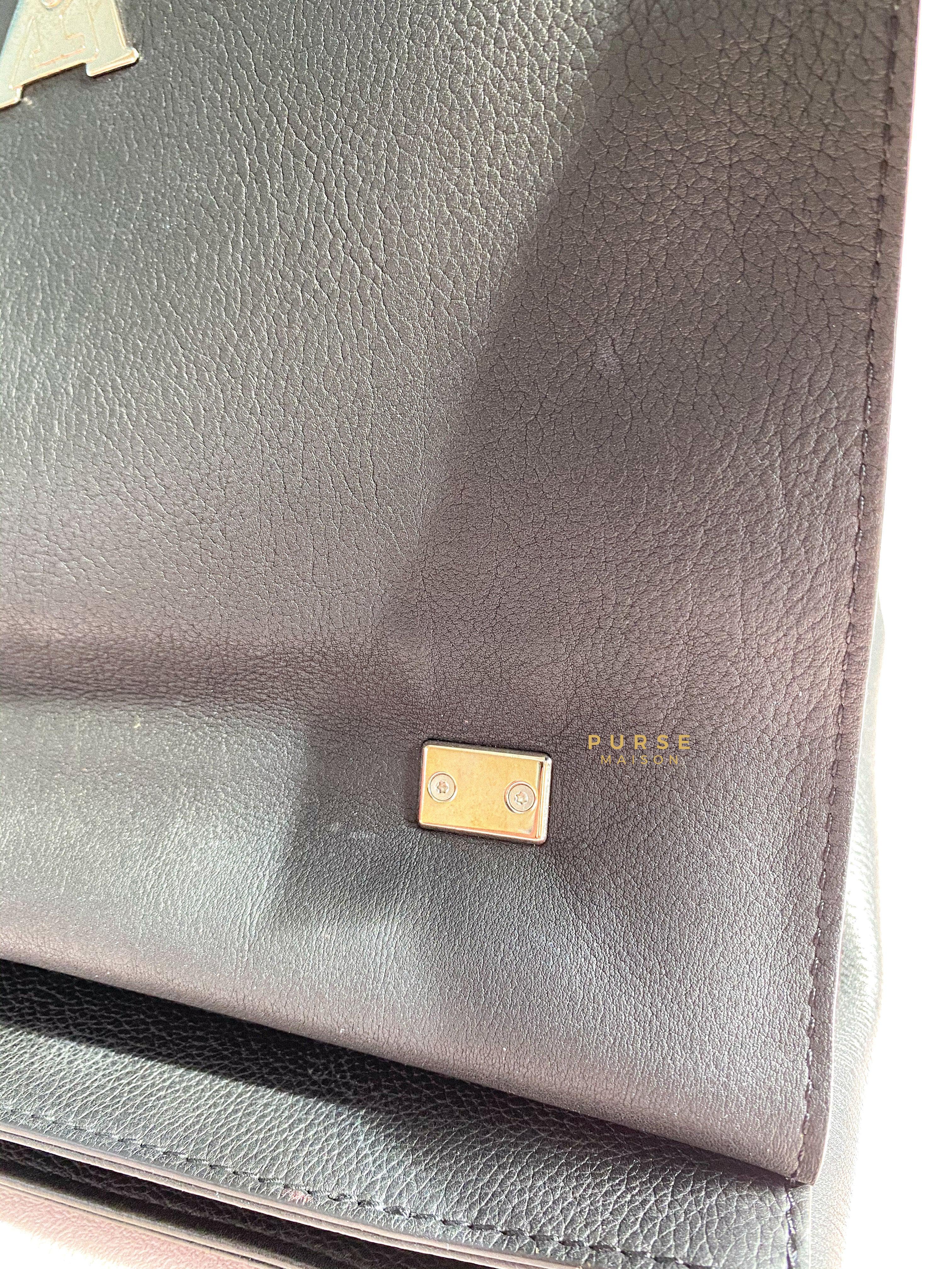 Louis Vuitton Lockme II Bag in Black Calfskin Leather (Date code: FL0127) | Purse Maison Luxury Bags Shop