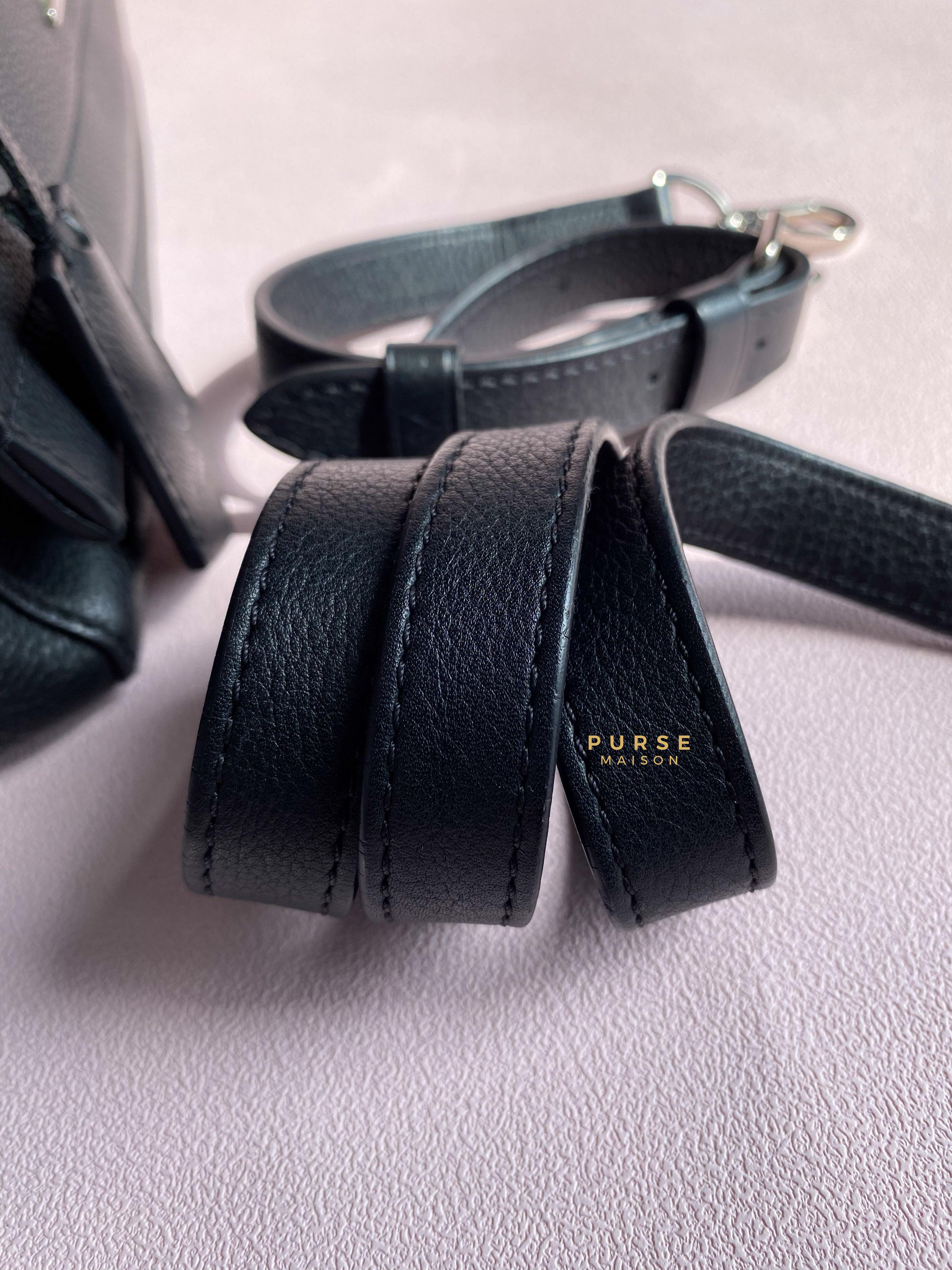 Louis Vuitton Lockme II Bag in Black Calfskin Leather (Date code: FL0127) | Purse Maison Luxury Bags Shop