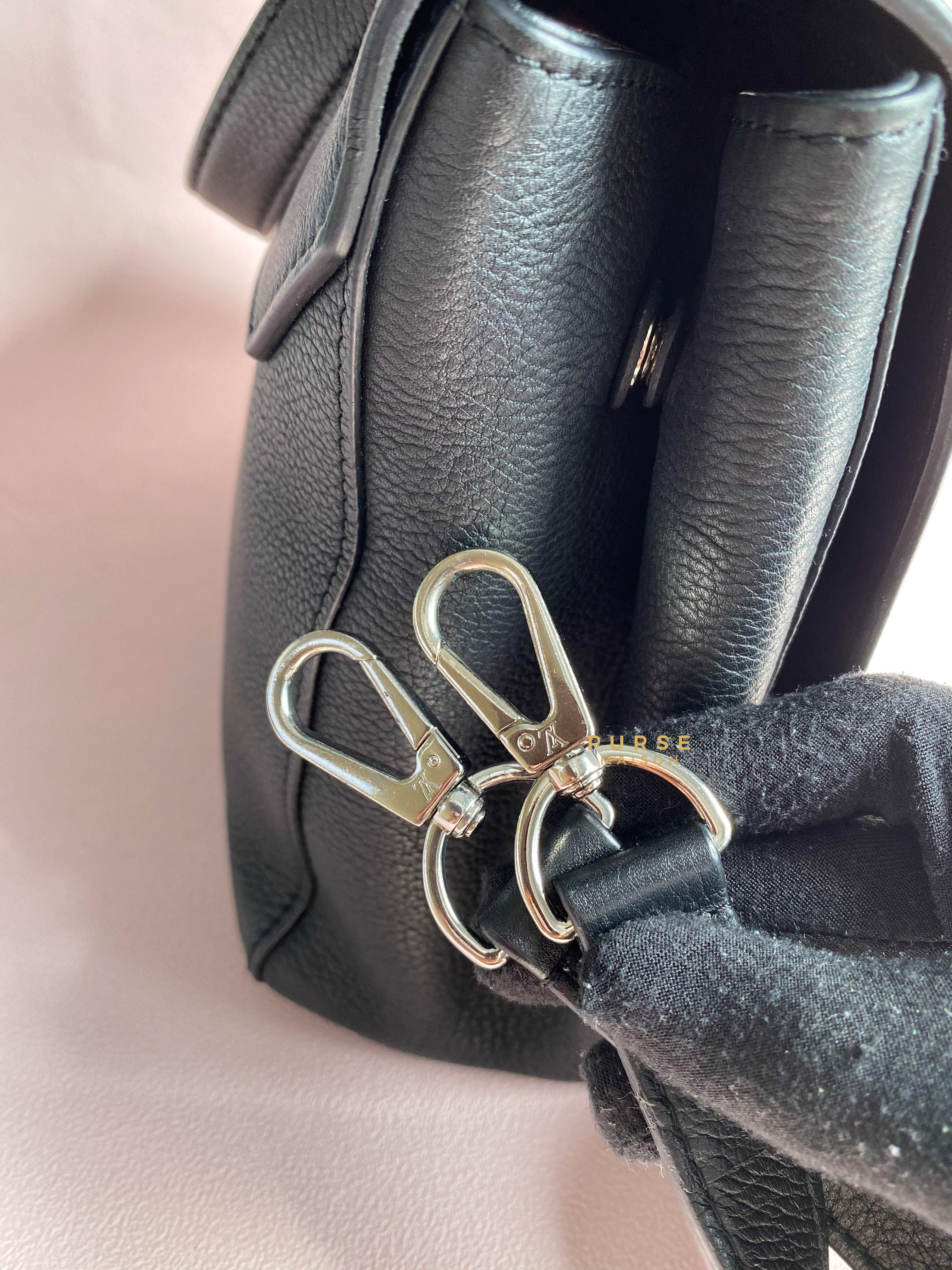 Louis Vuitton Lockme II Bag in Black Calfskin Leather (Date code: FL0127) | Purse Maison Luxury Bags Shop