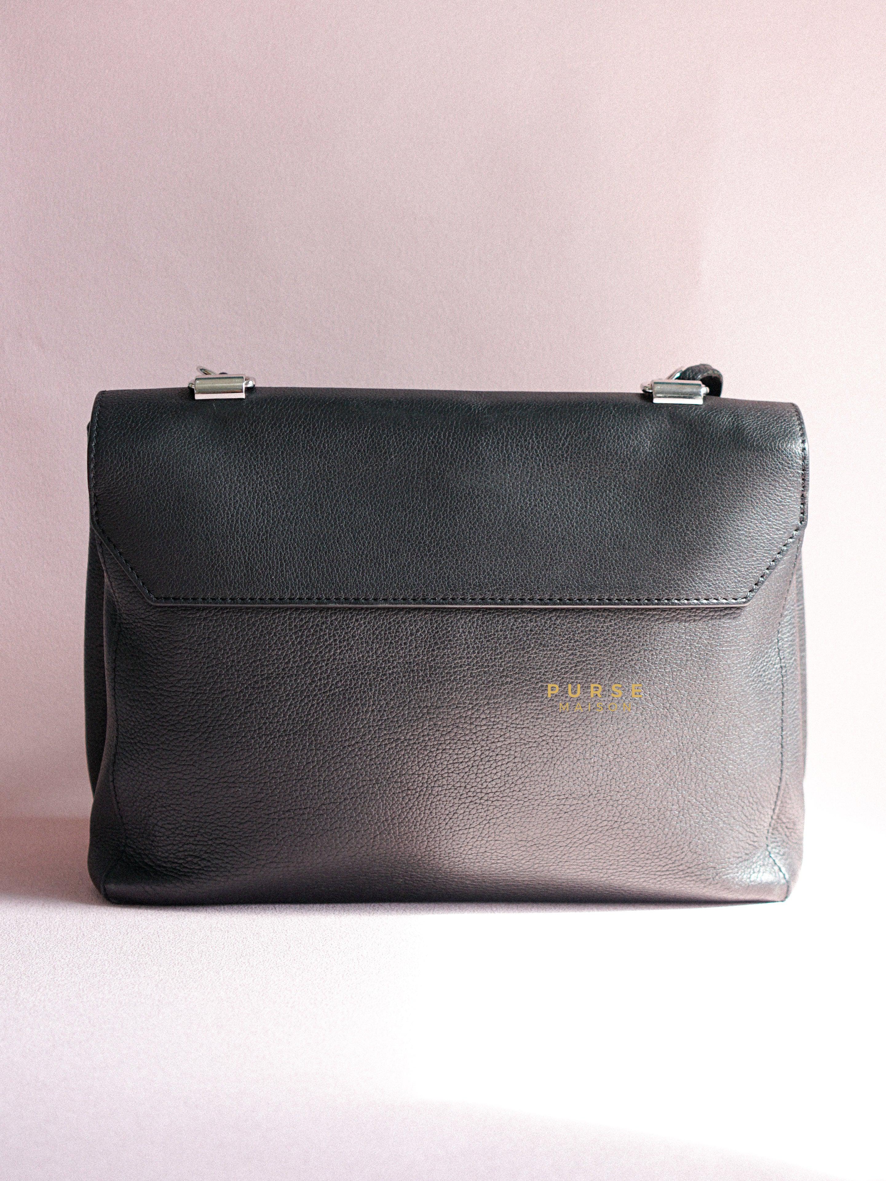 Louis Vuitton Lockme II Bag in Black Calfskin Leather (Date code: FL0127) | Purse Maison Luxury Bags Shop