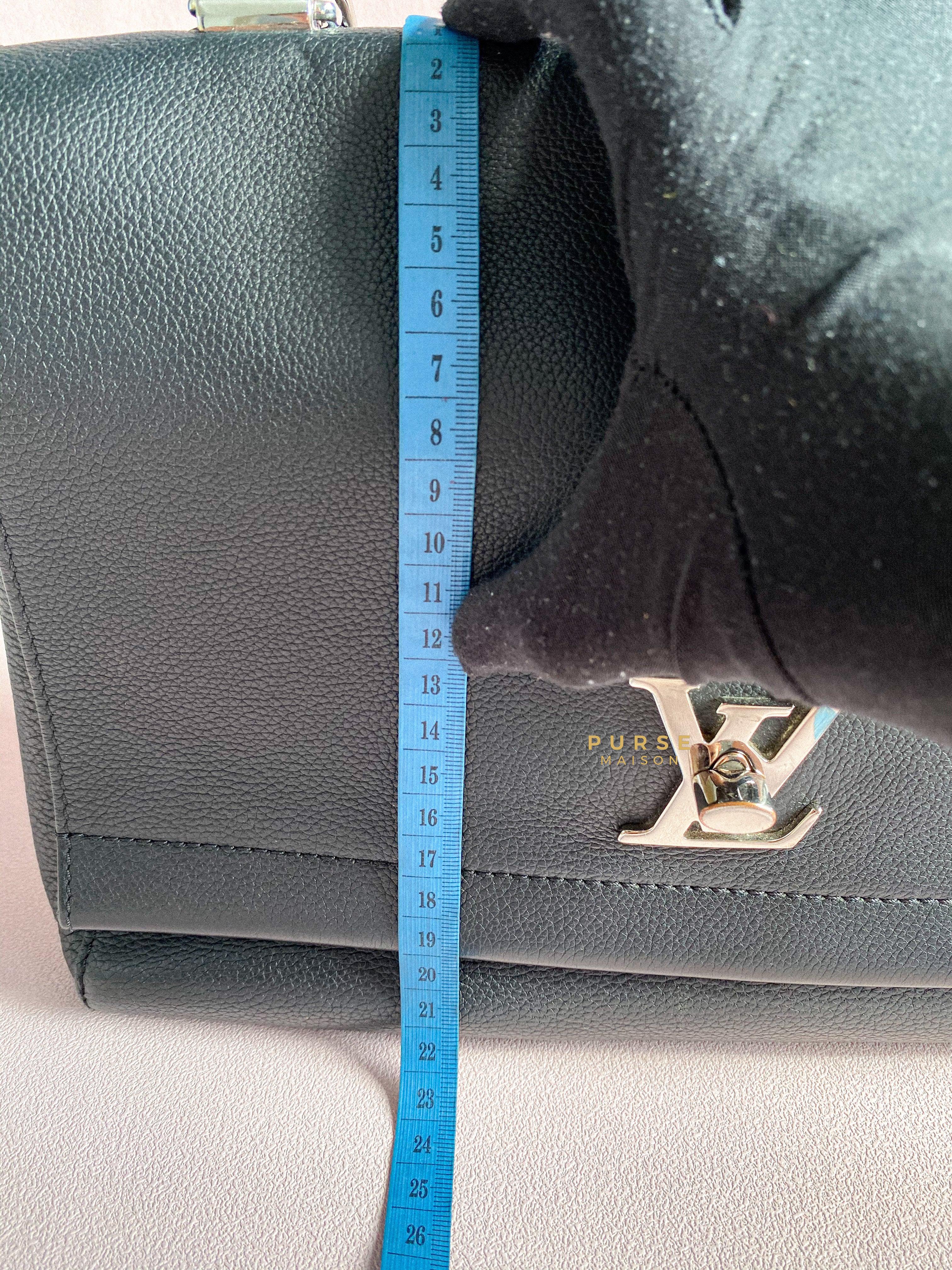 Louis Vuitton Lockme II Bag in Black Calfskin Leather (Date code: FL0127) | Purse Maison Luxury Bags Shop