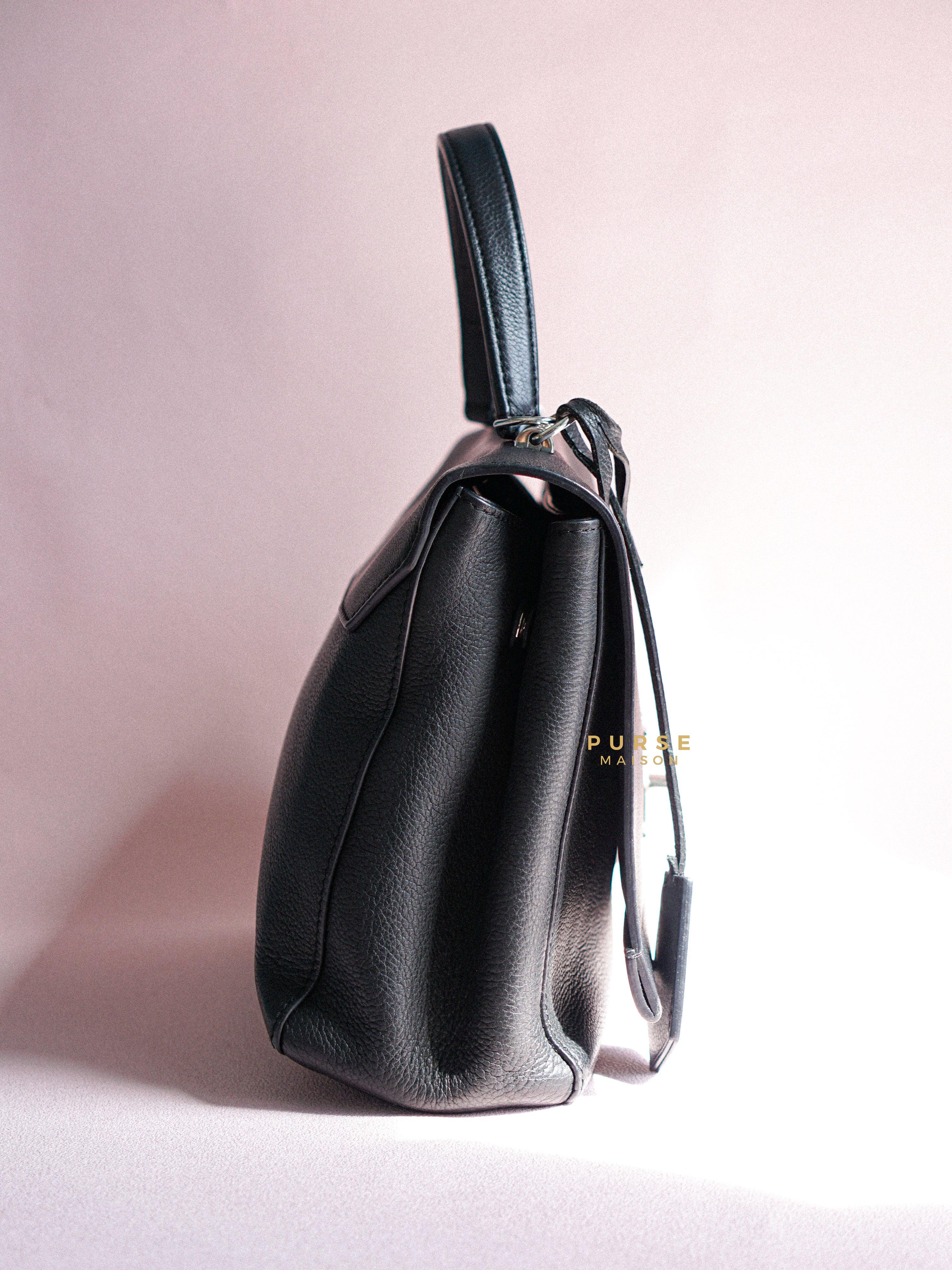 Louis Vuitton Lockme II Bag in Black Calfskin Leather (Date code: FL0127) | Purse Maison Luxury Bags Shop