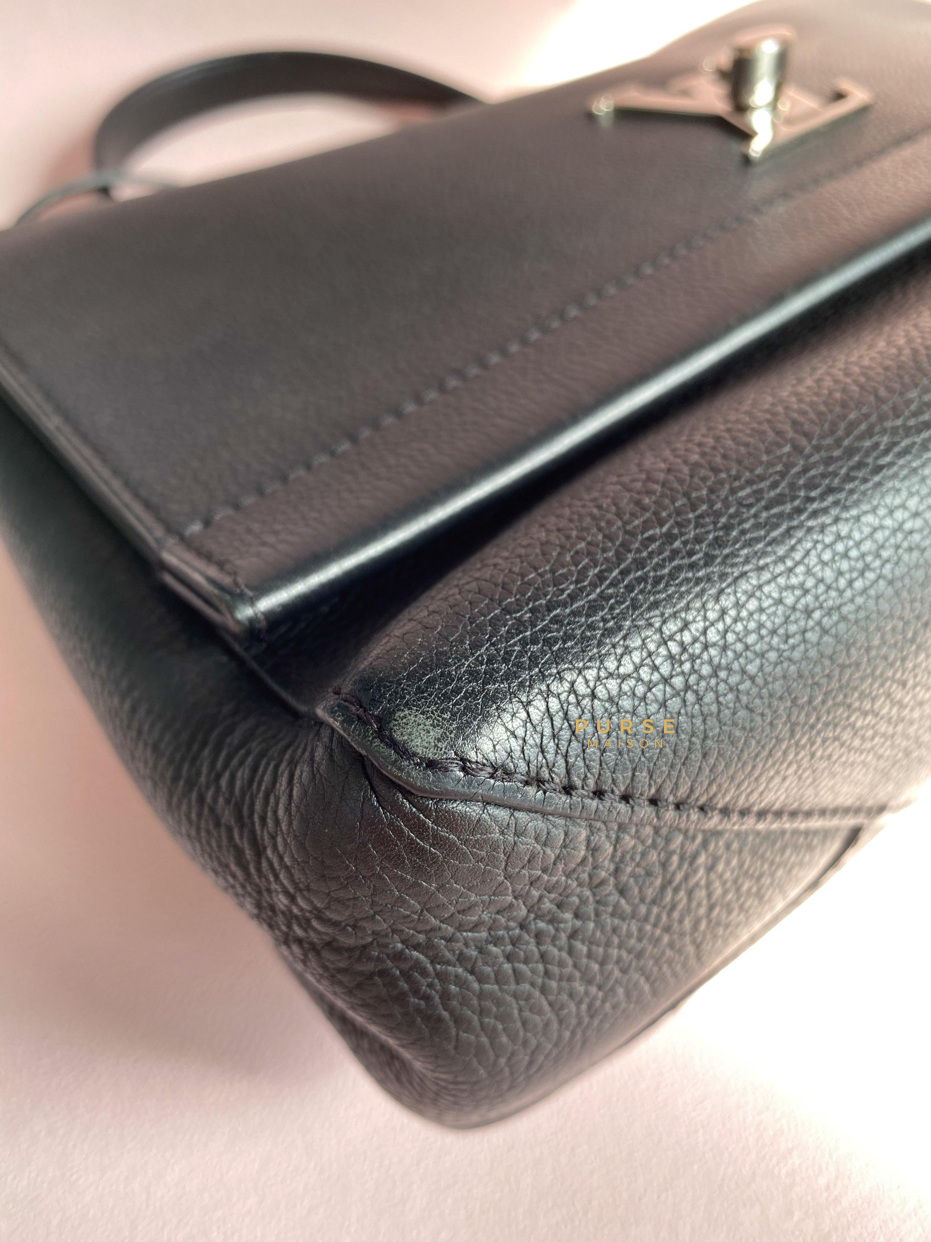 Louis Vuitton Lockme II Bag in Black Calfskin Leather (Date code: FL0127) | Purse Maison Luxury Bags Shop